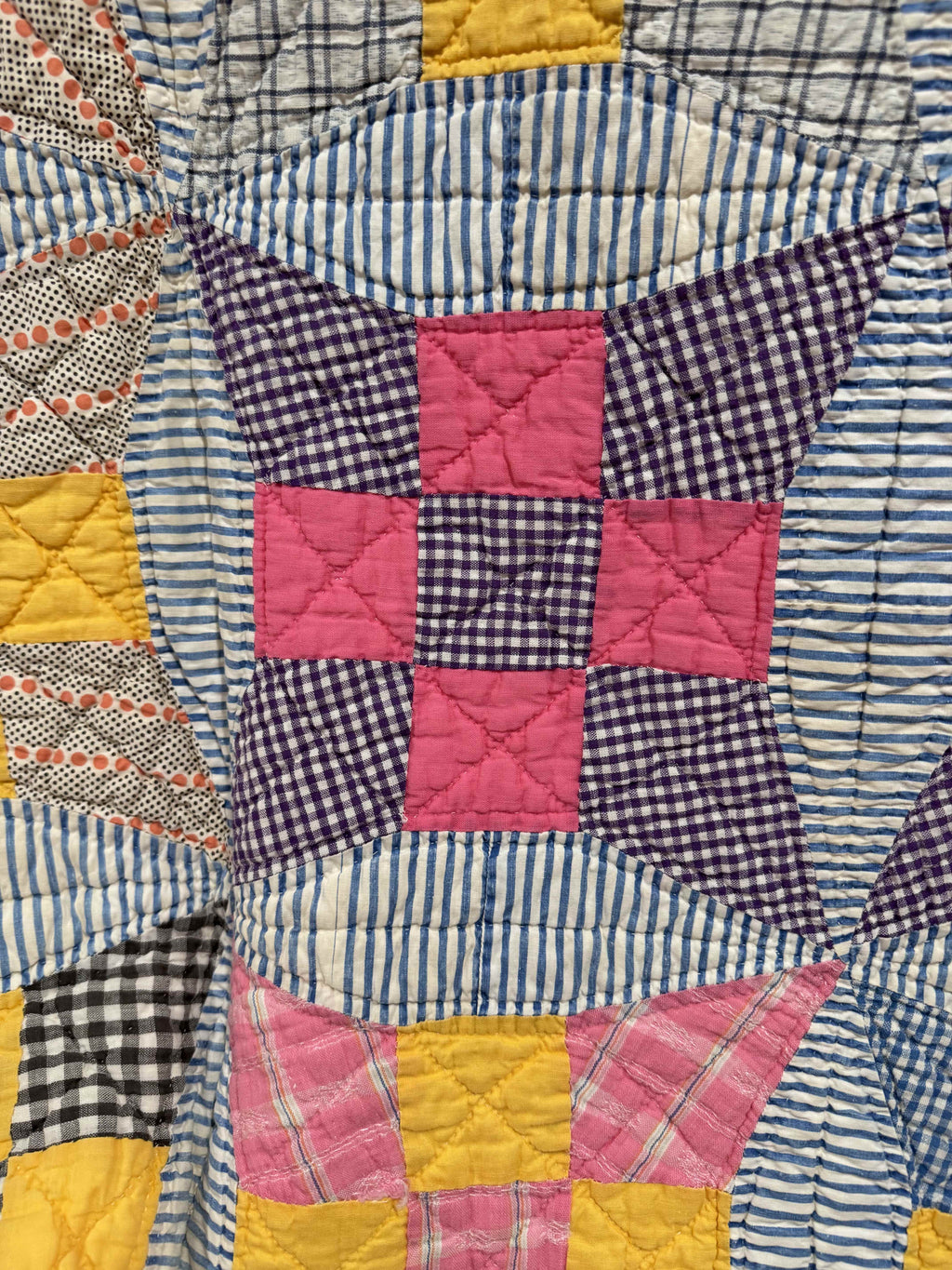 **SOLD Vintage Quilt Improved Nine Patch SOLD**