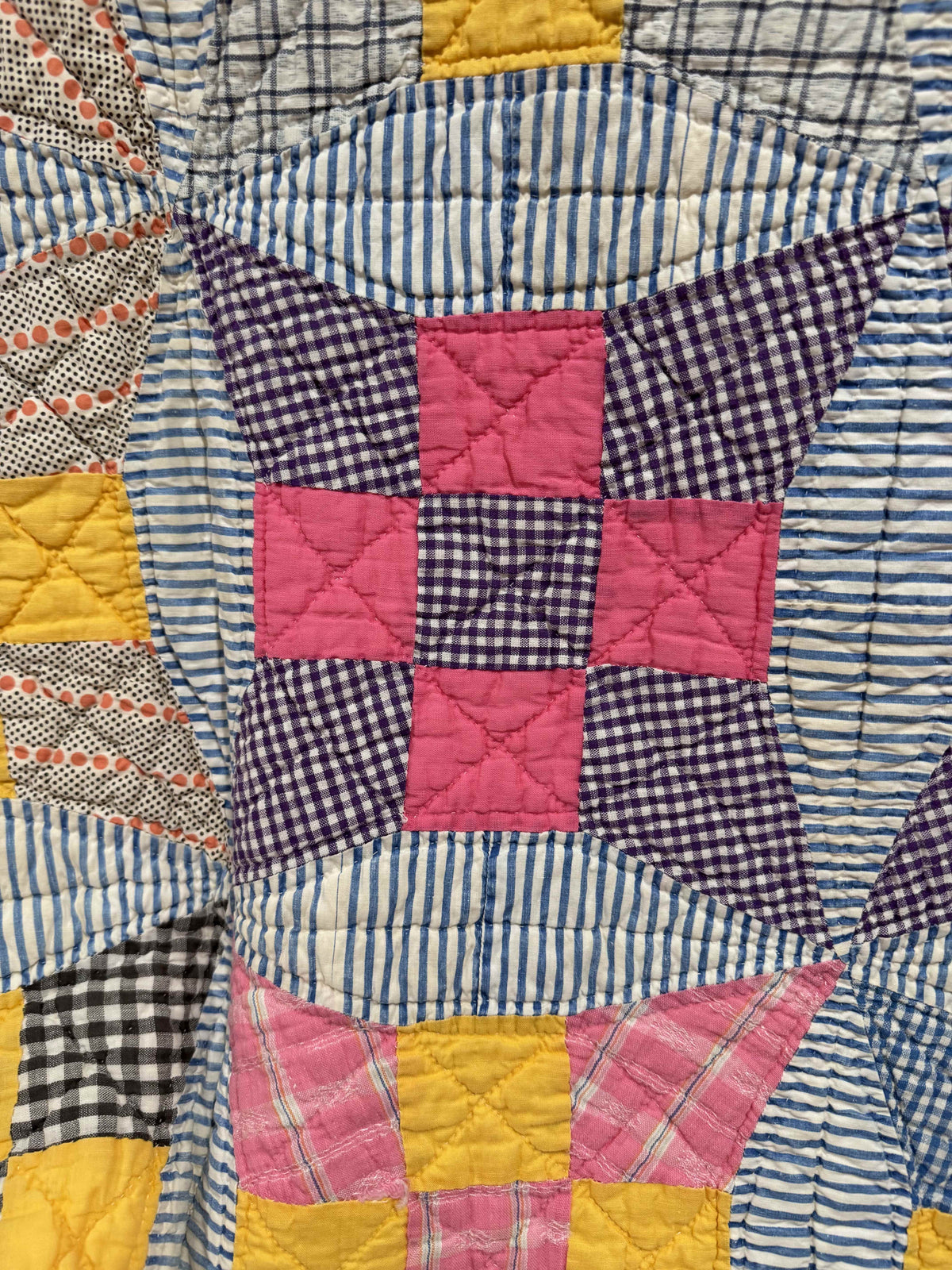 **SOLD Vintage Quilt Improved Nine Patch SOLD**
