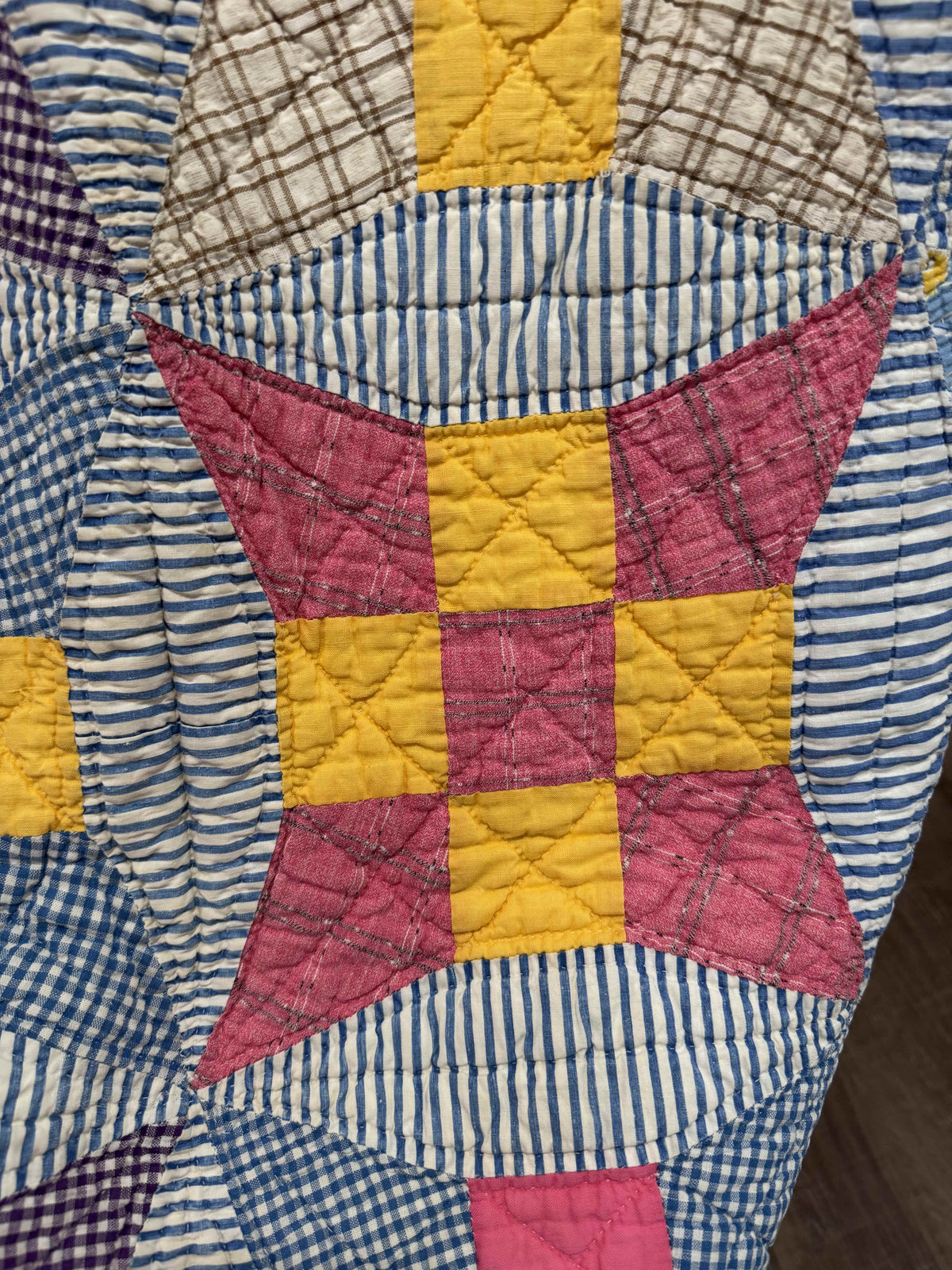 **SOLD Vintage Quilt Improved Nine Patch SOLD**