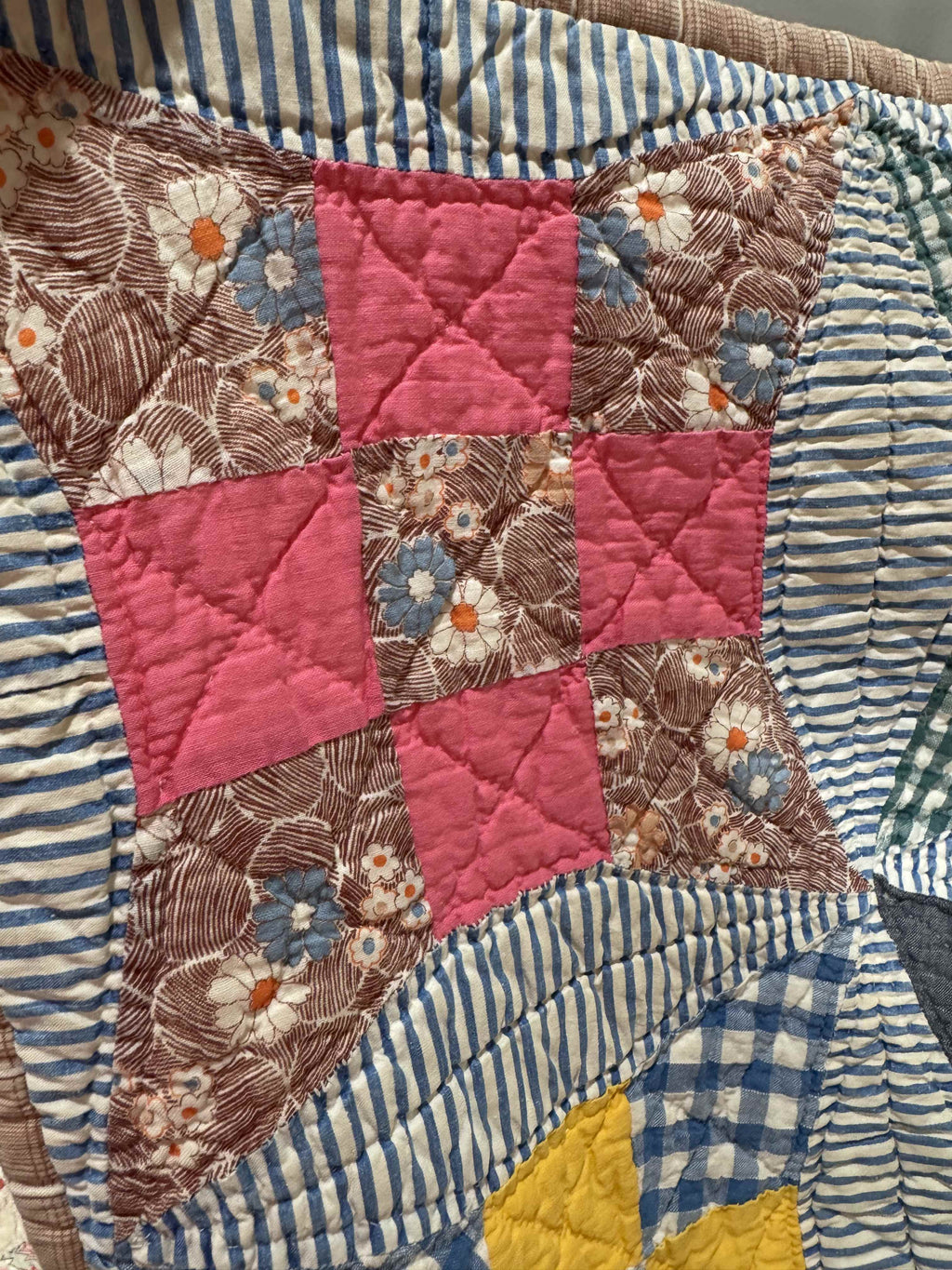 **SOLD Vintage Quilt Improved Nine Patch SOLD**