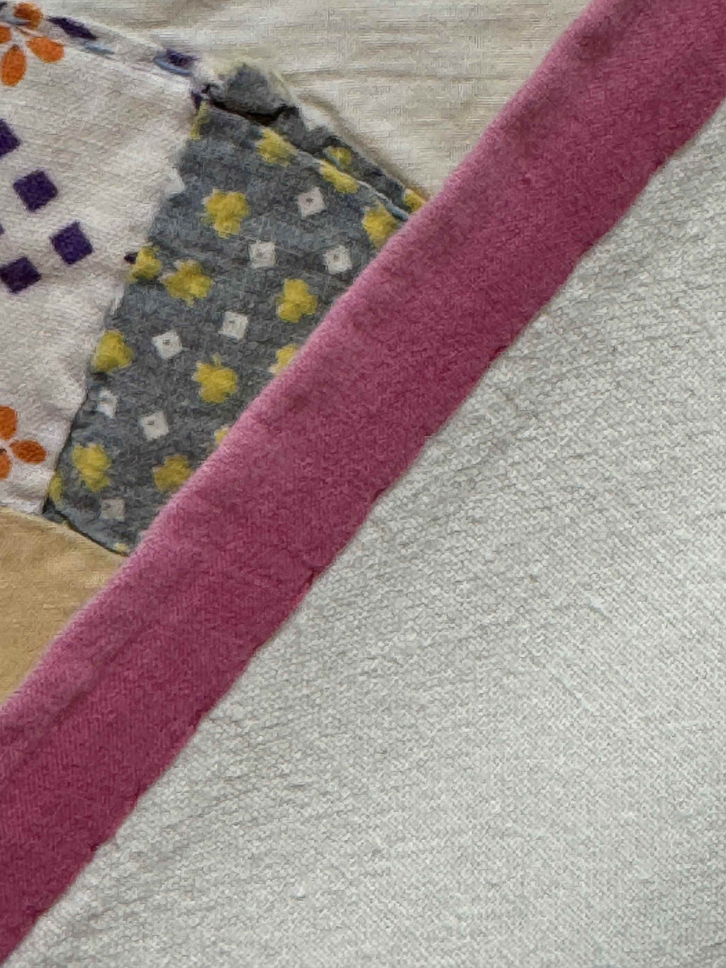 Vintage Quilt Scrappy Grandmother's Fan