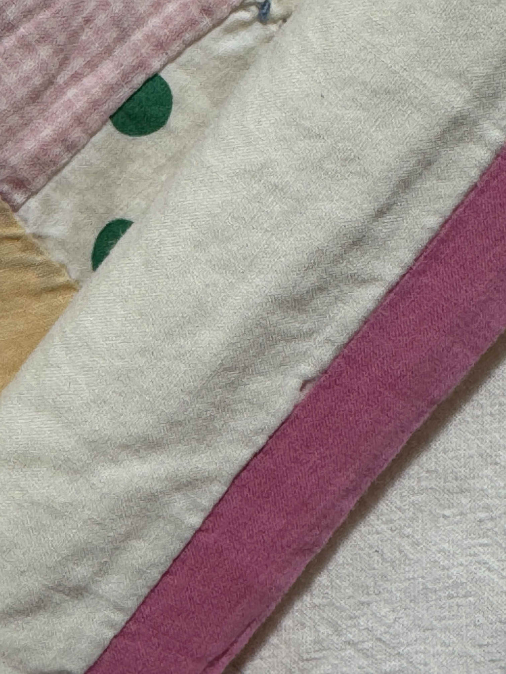 Vintage Quilt Scrappy Grandmother's Fan