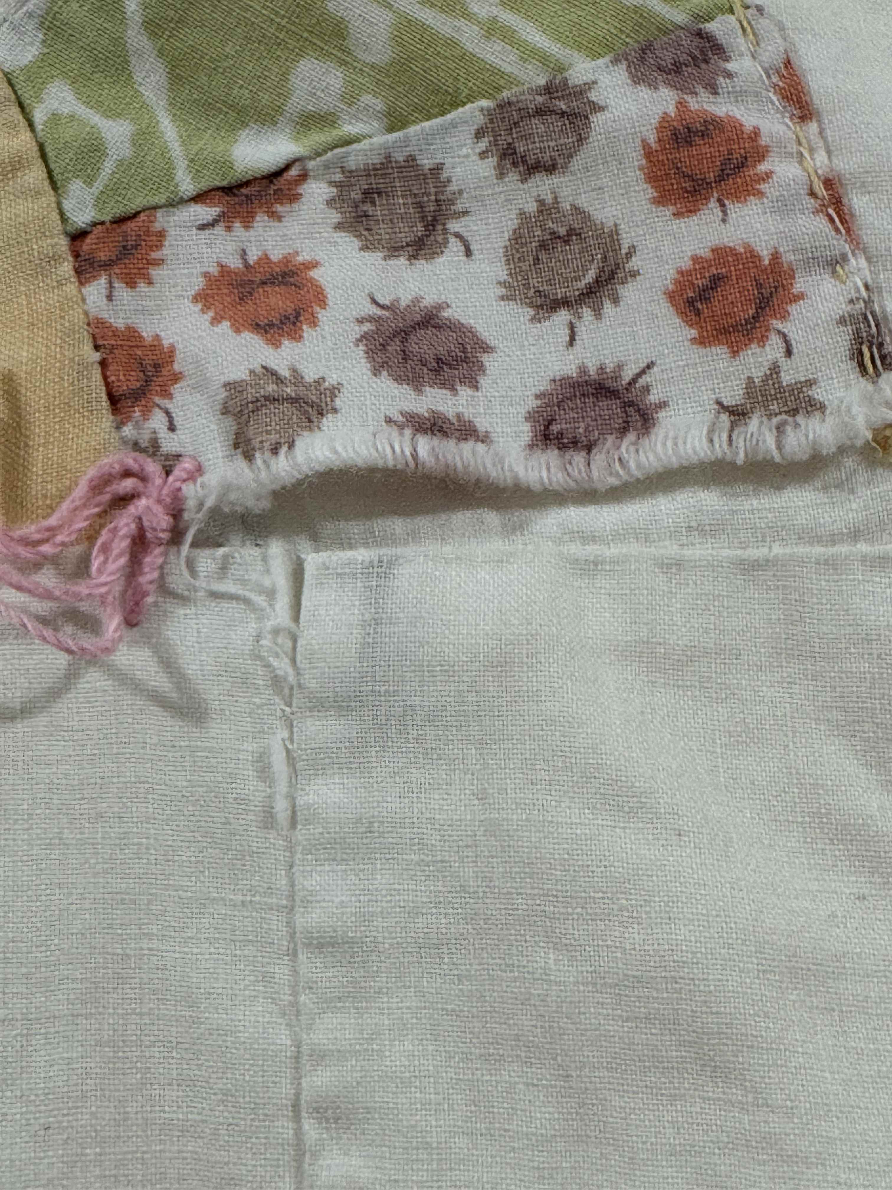 Vintage Quilt Scrappy Grandmother's Fan