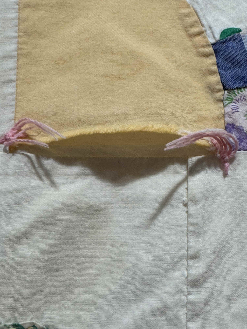 Vintage Quilt Scrappy Grandmother's Fan