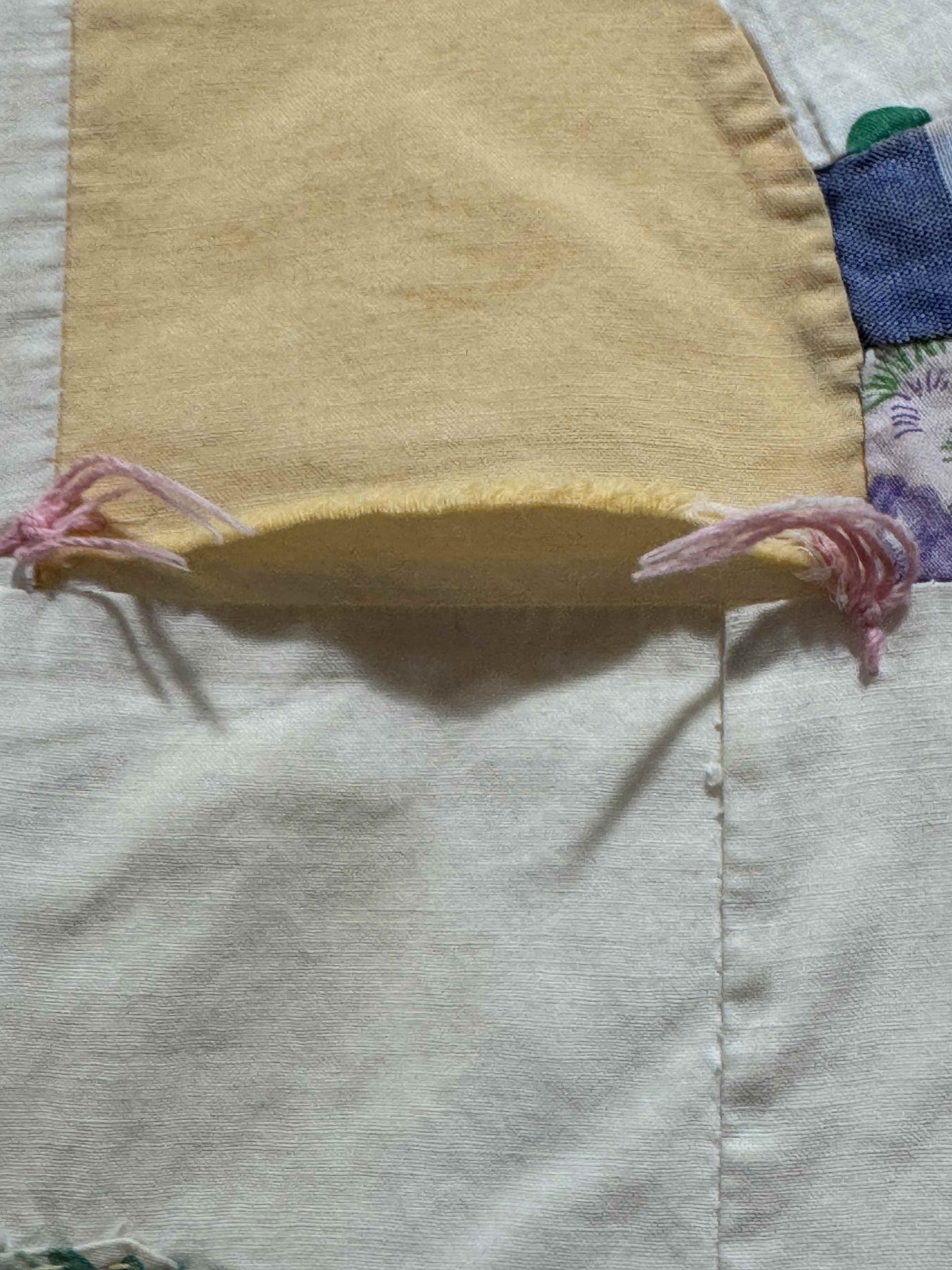 Vintage Quilt Scrappy Grandmother's Fan