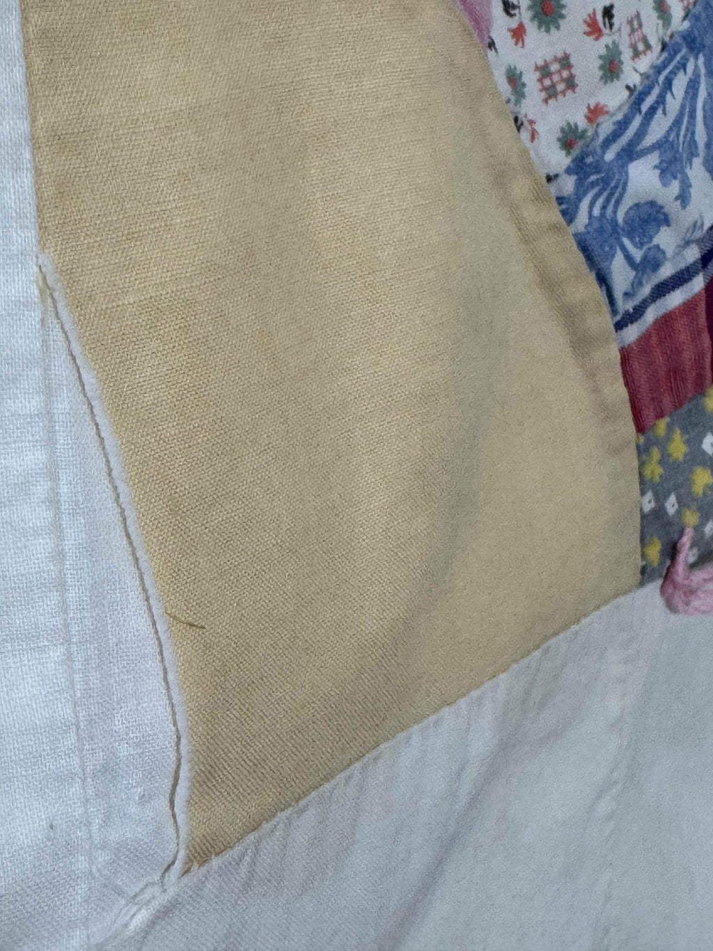 Vintage Quilt Scrappy Grandmother's Fan
