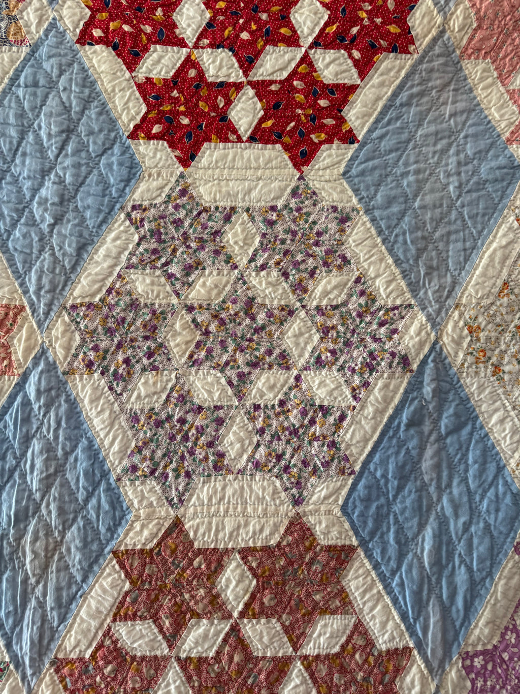 Vintage Blue Seven Sister's Quilt **SOLD**