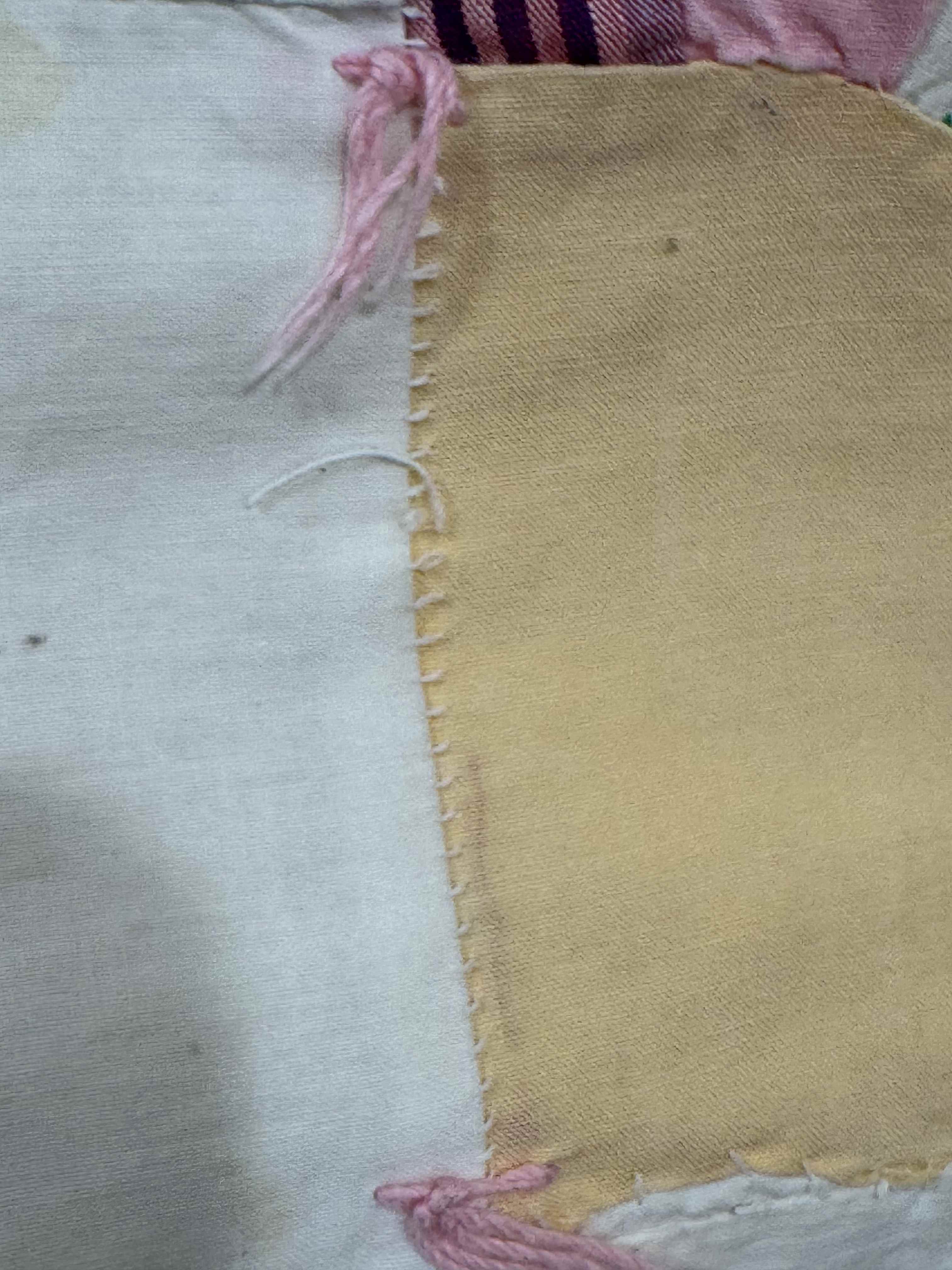 Vintage Quilt Scrappy Grandmother's Fan