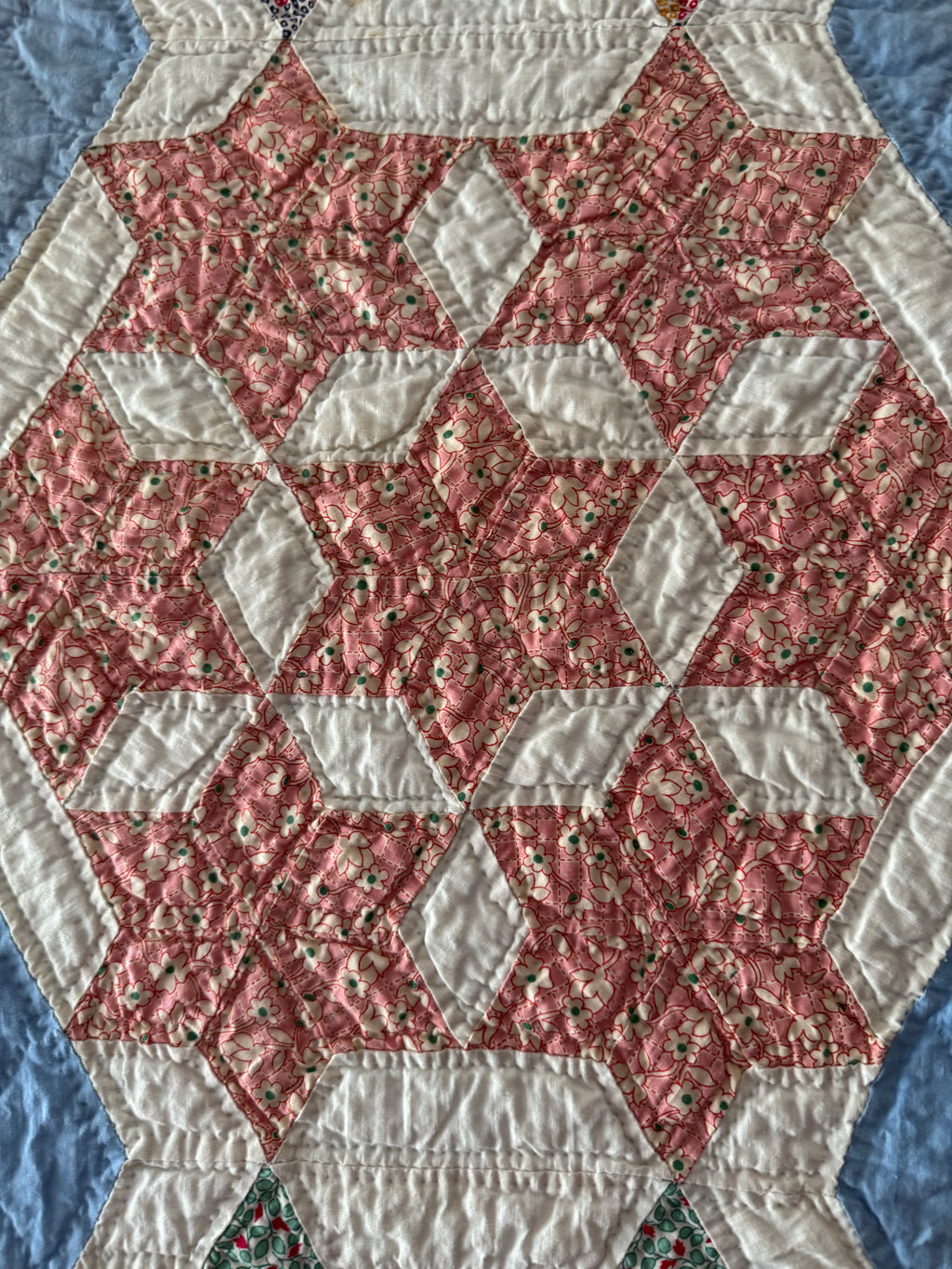 Vintage Blue Seven Sister's Quilt **SOLD**