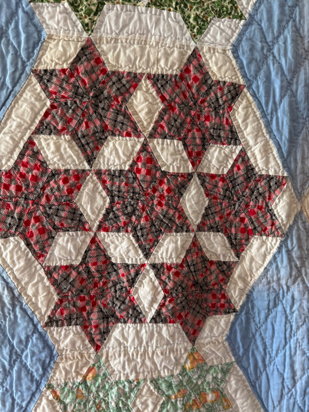 Vintage Blue Seven Sister's Quilt **SOLD**