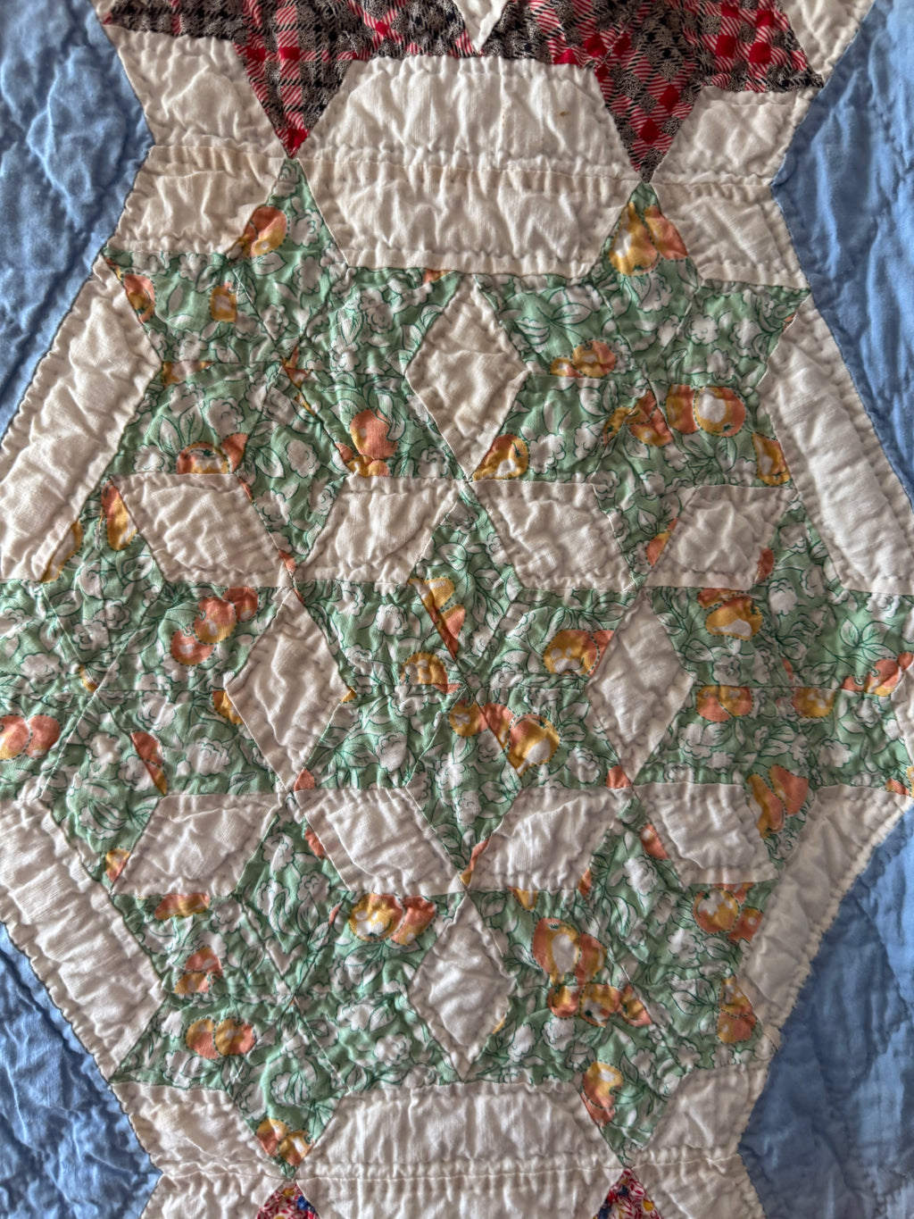 Vintage Blue Seven Sister's Quilt **SOLD**