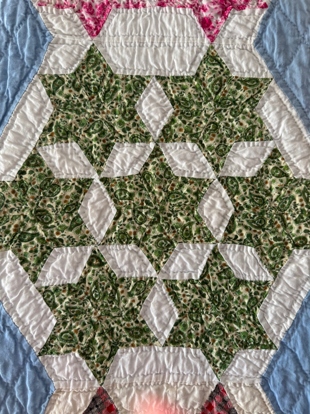 Vintage Blue Seven Sister's Quilt **SOLD**