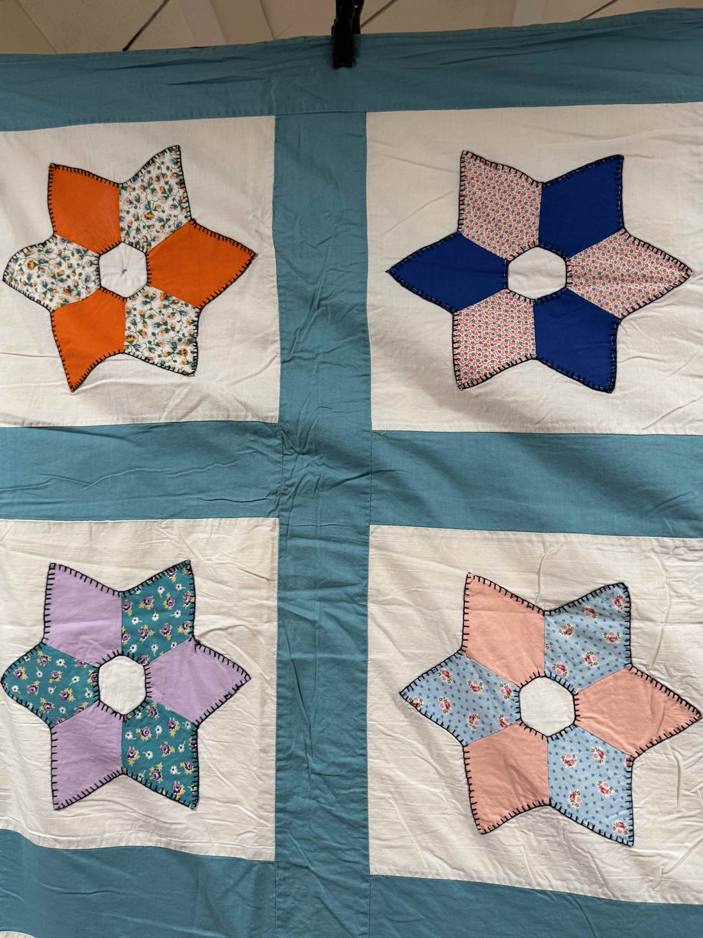 Vintage Quilt Hexagonal Star