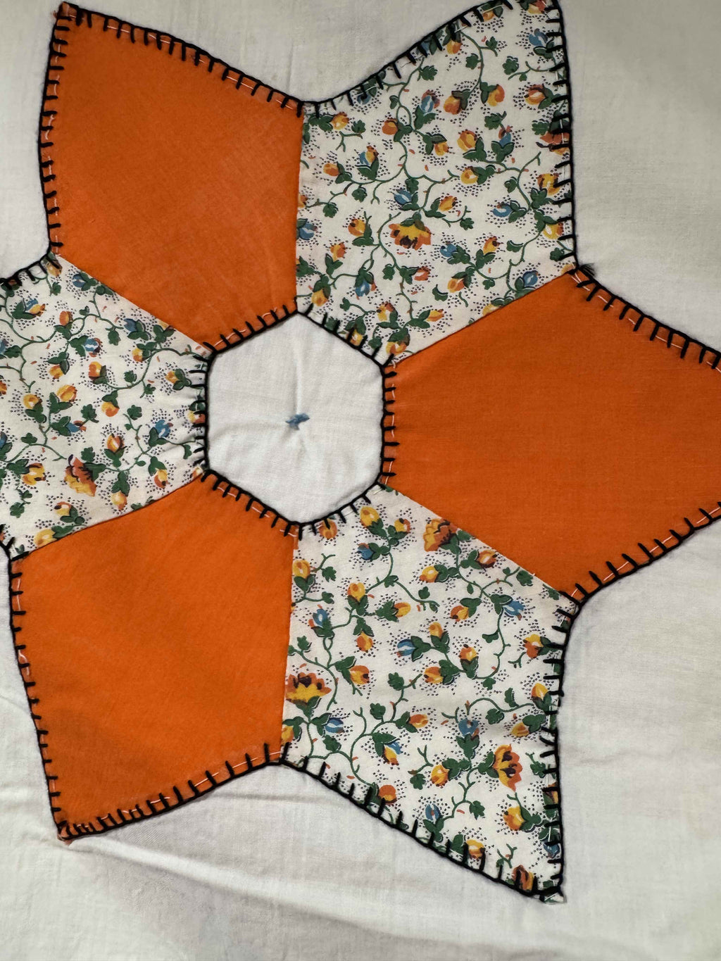 Vintage Quilt Hexagonal Star