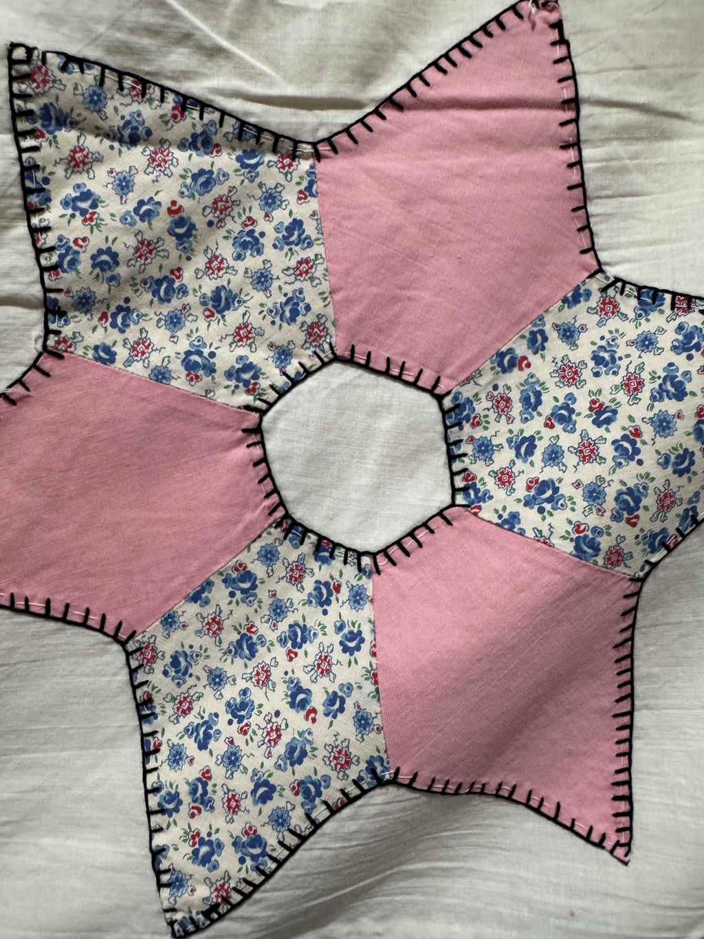Vintage Quilt Hexagonal Star
