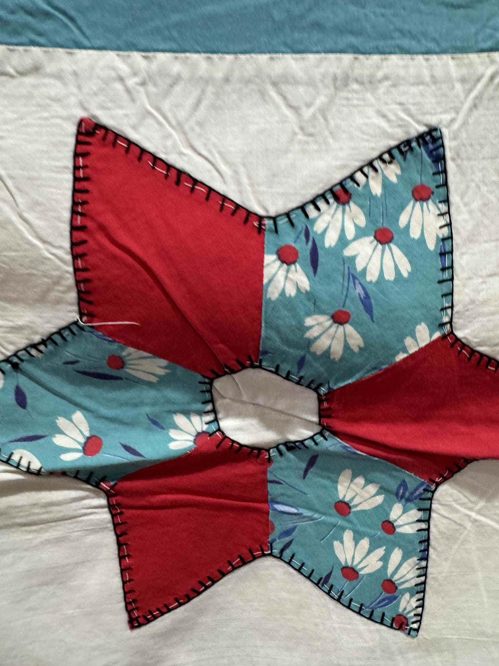 Vintage Quilt Hexagonal Star