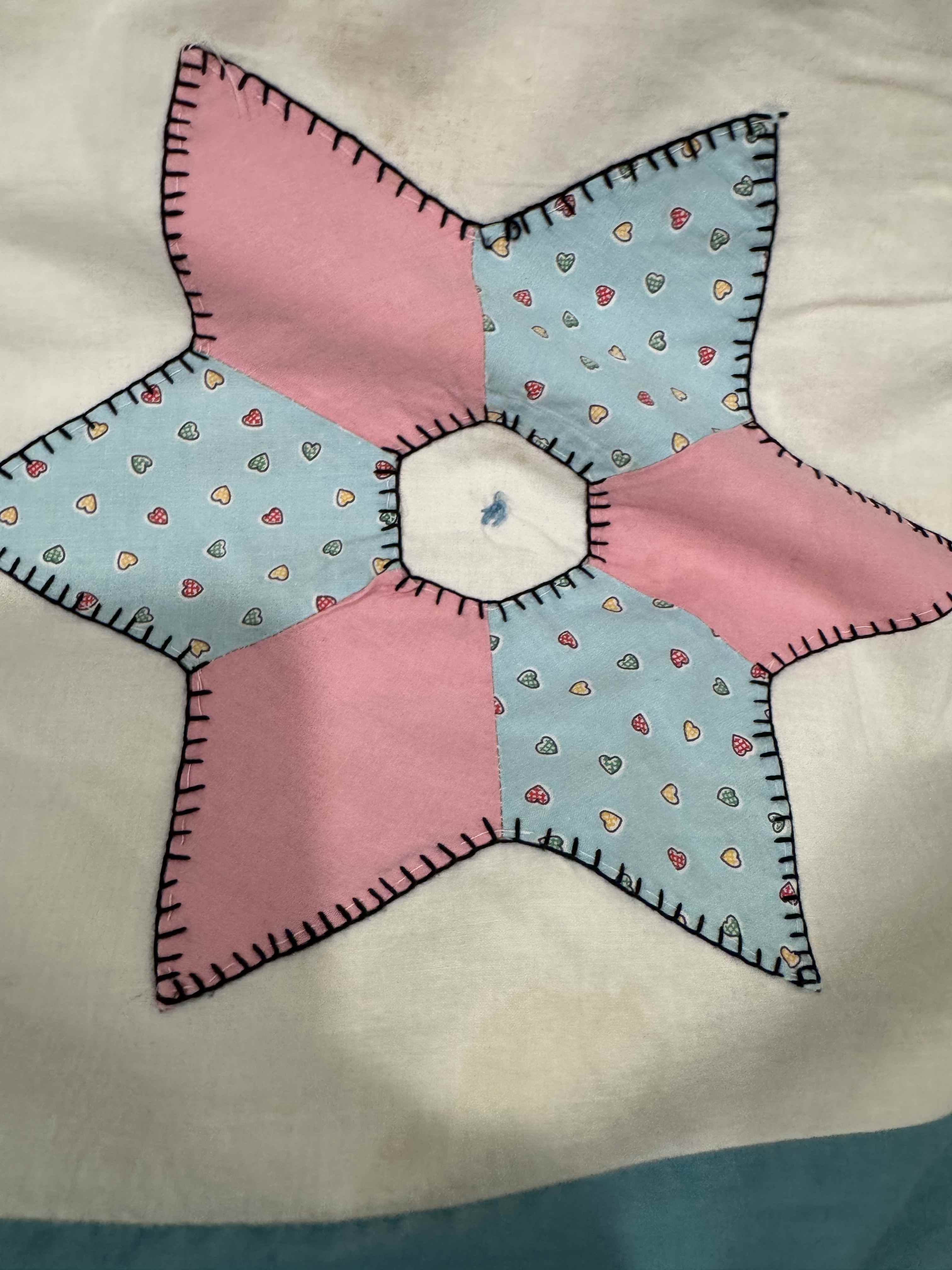 Vintage Quilt Hexagonal Star