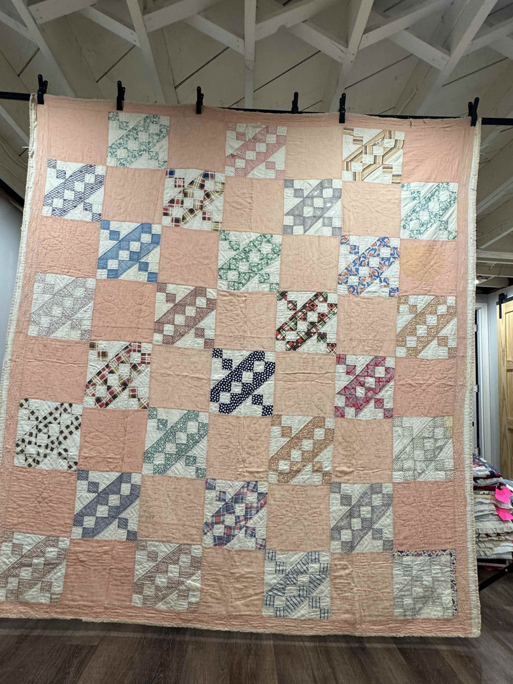 Vintage Quilt Jacob's Ladder