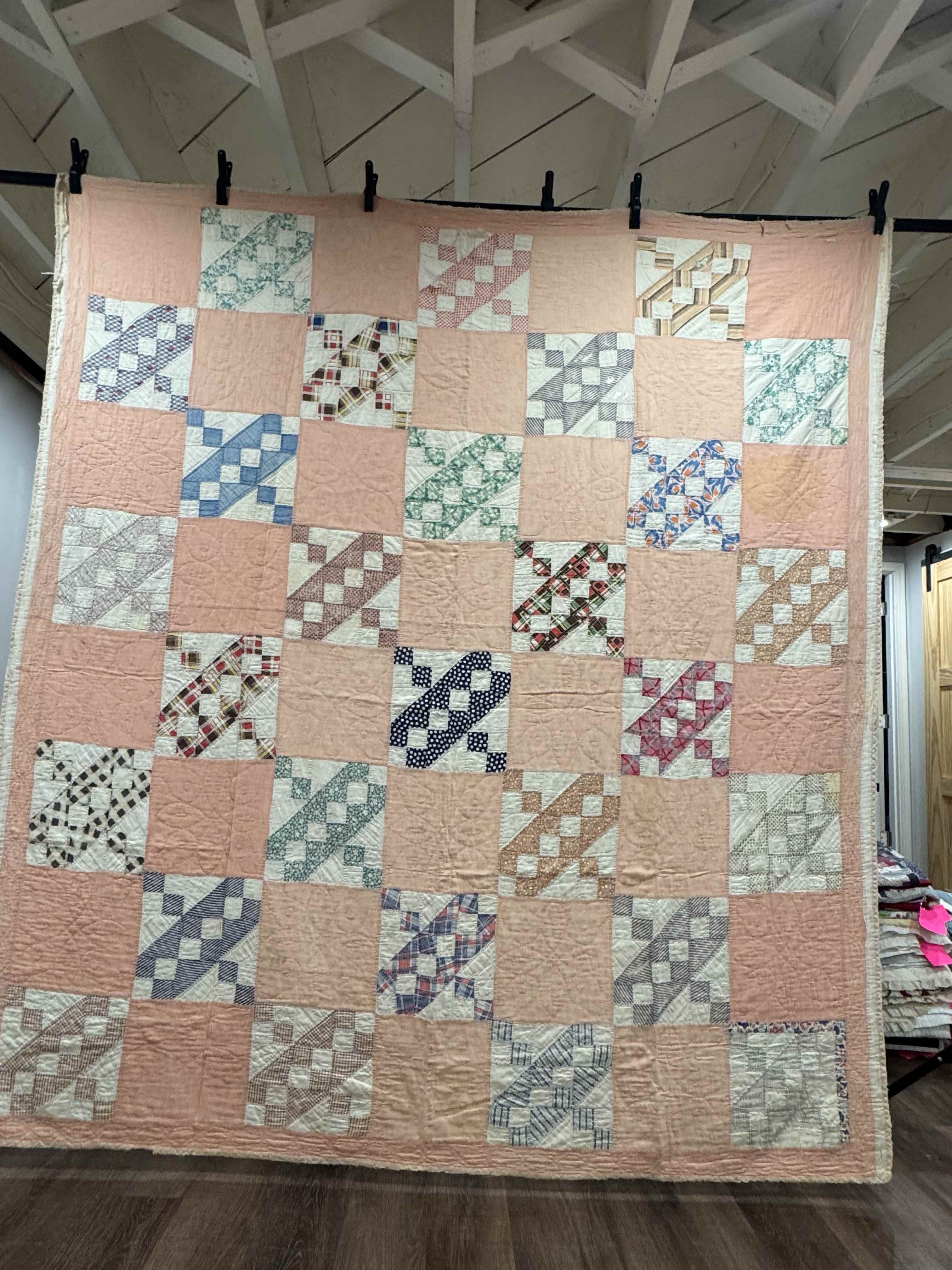 Vintage Quilt Jacob's Ladder