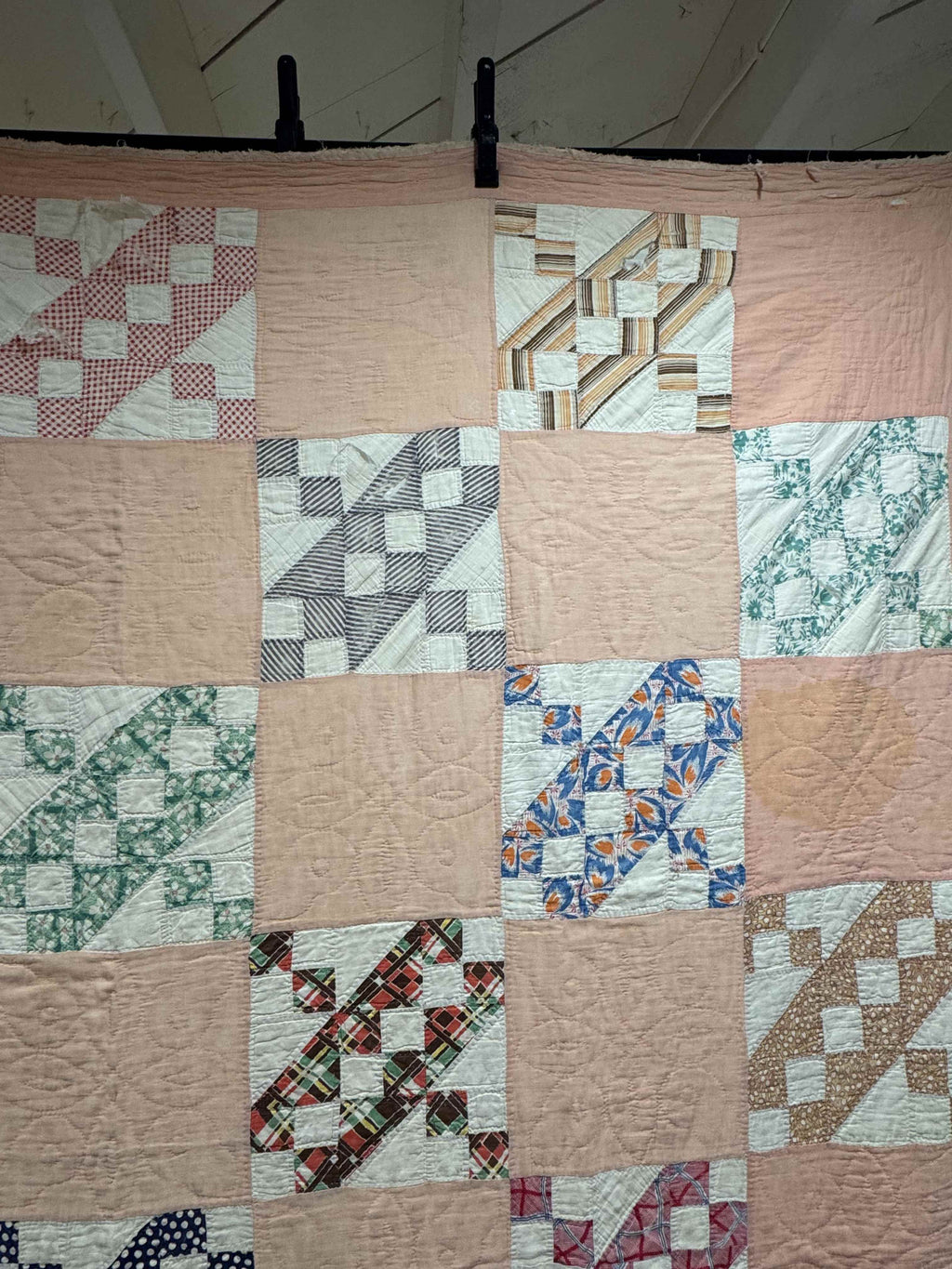 Vintage Quilt Jacob's Ladder