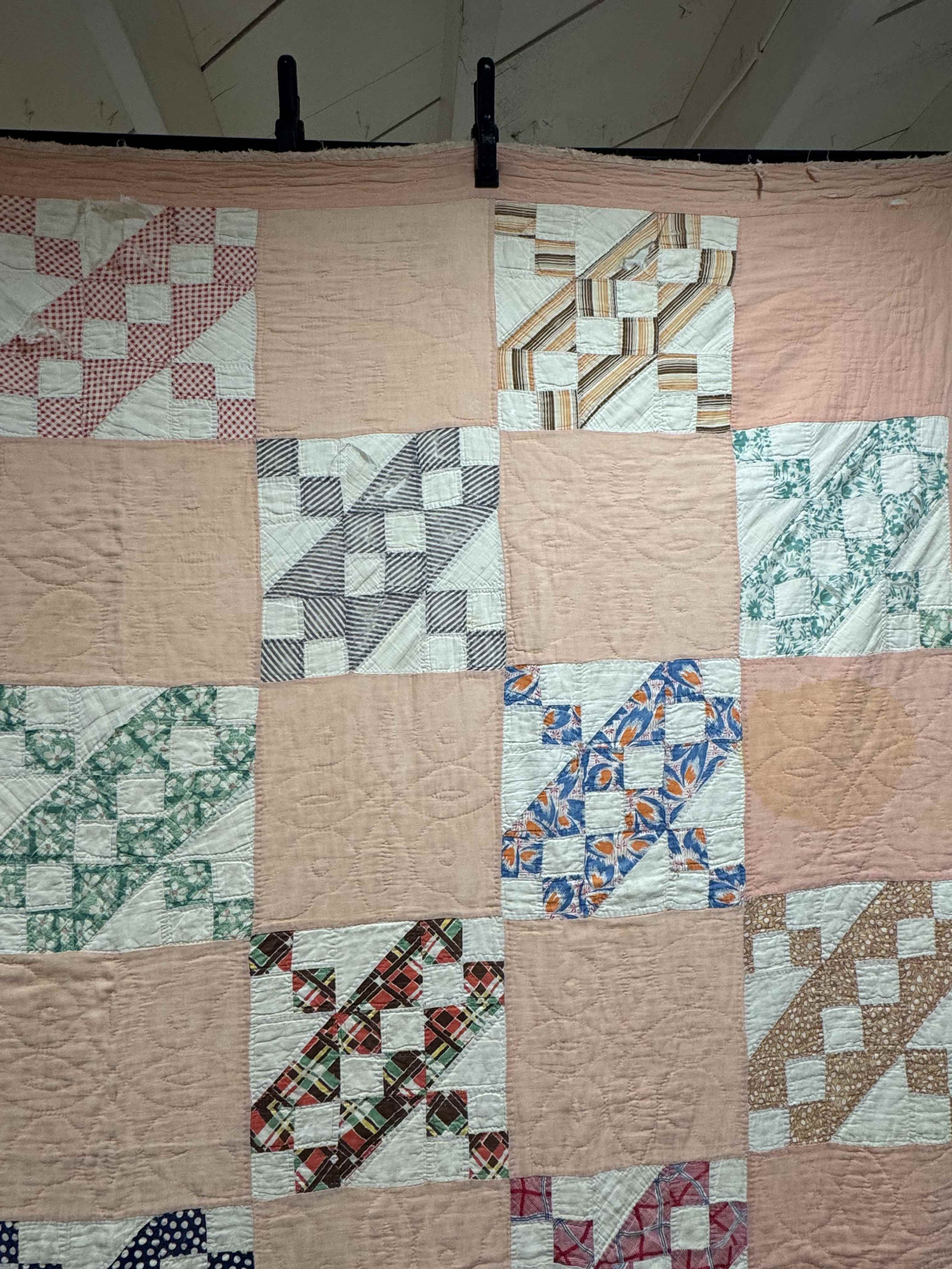 Vintage Quilt Jacob's Ladder