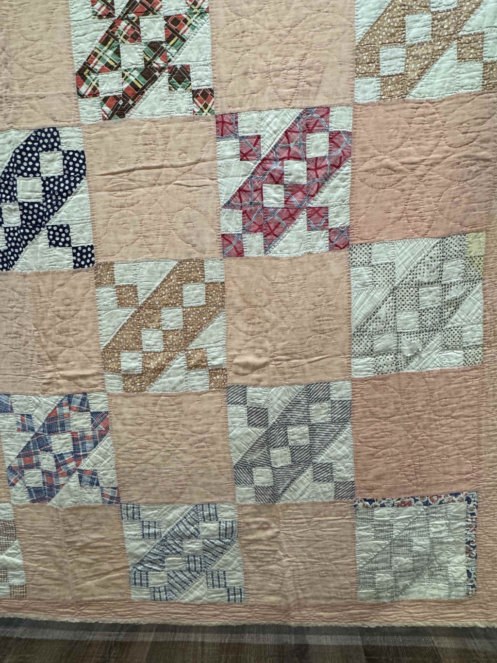 Vintage Quilt Jacob's Ladder