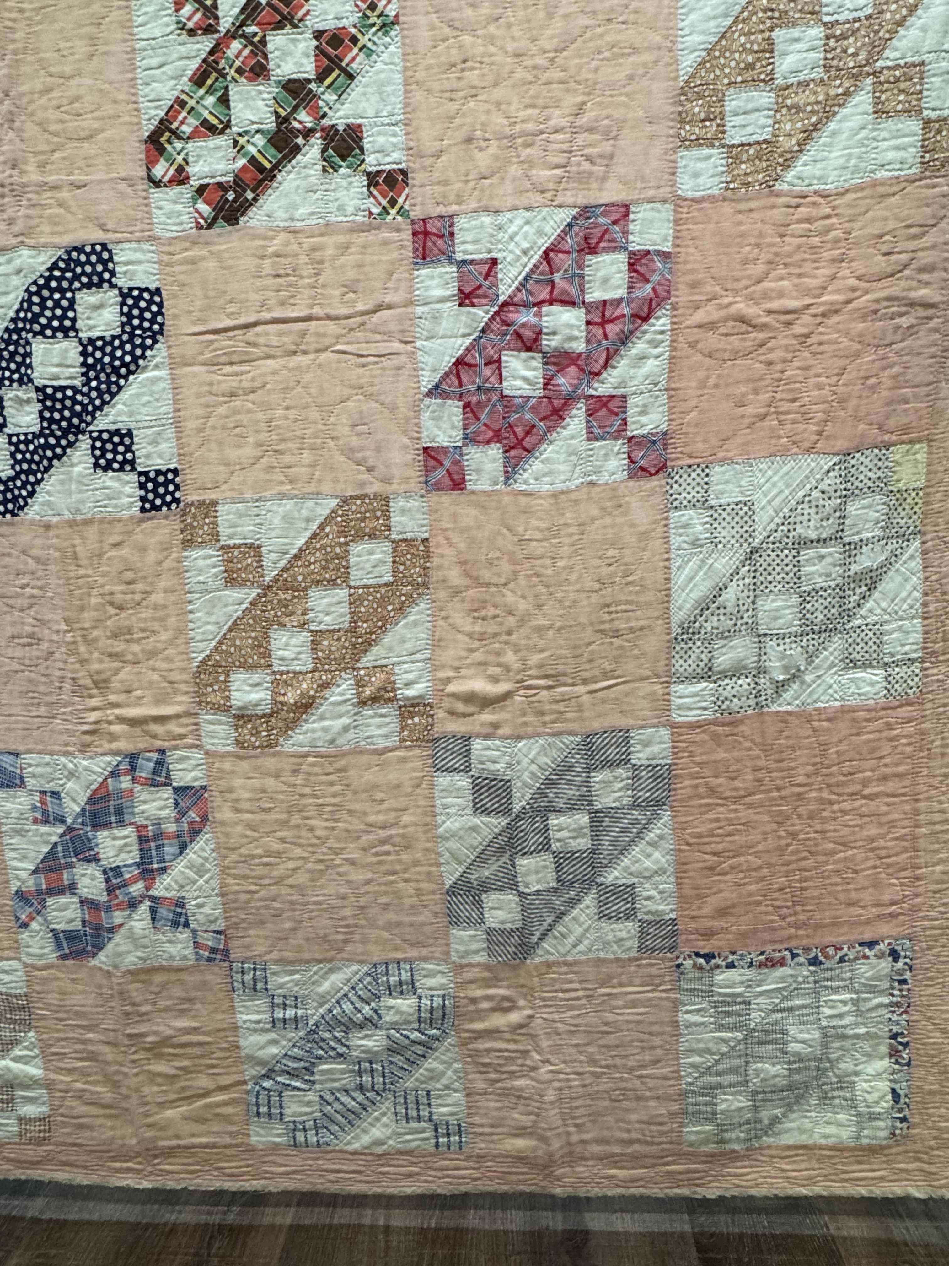 Vintage Quilt Jacob's Ladder