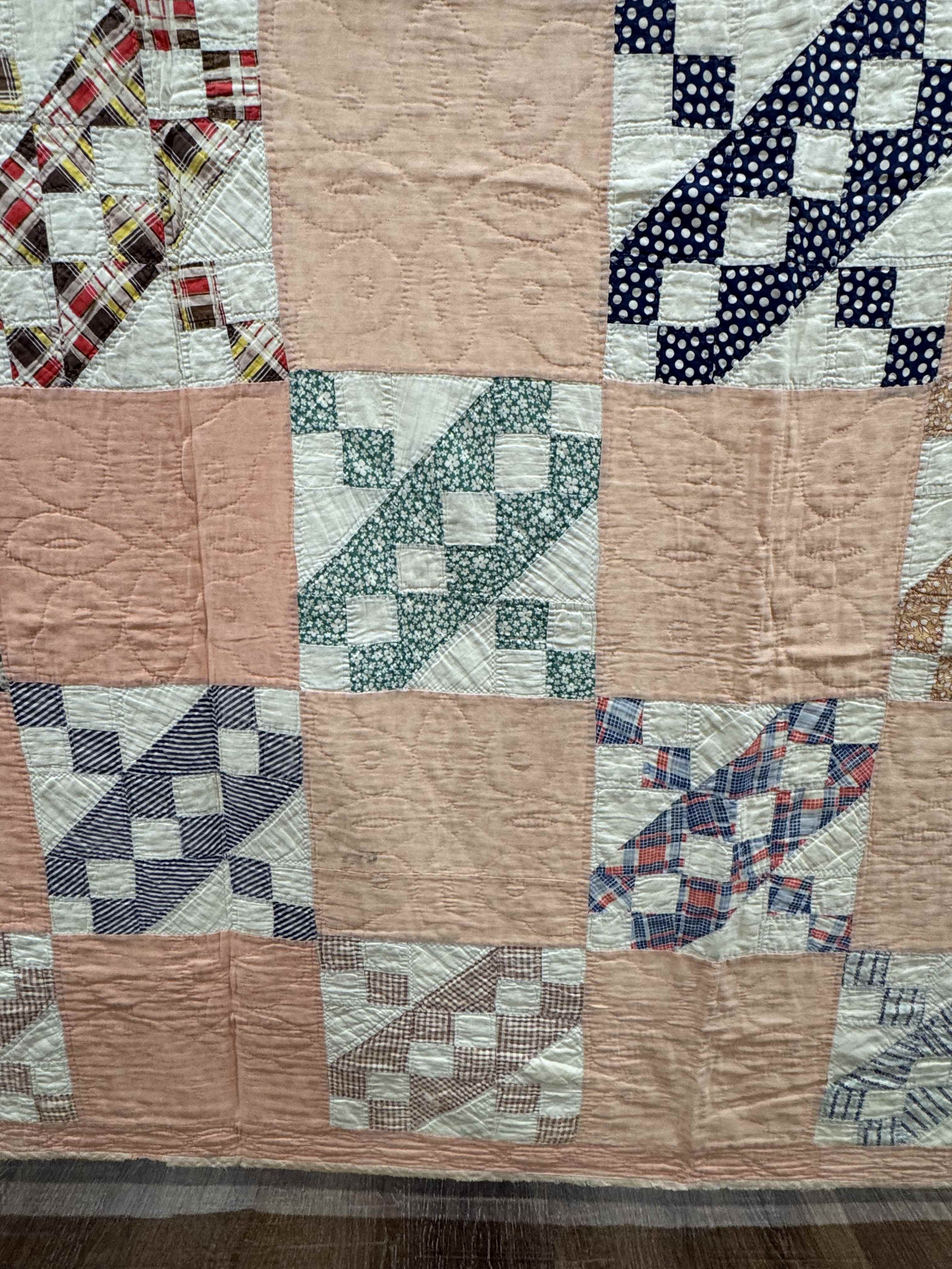 Vintage Quilt Jacob's Ladder