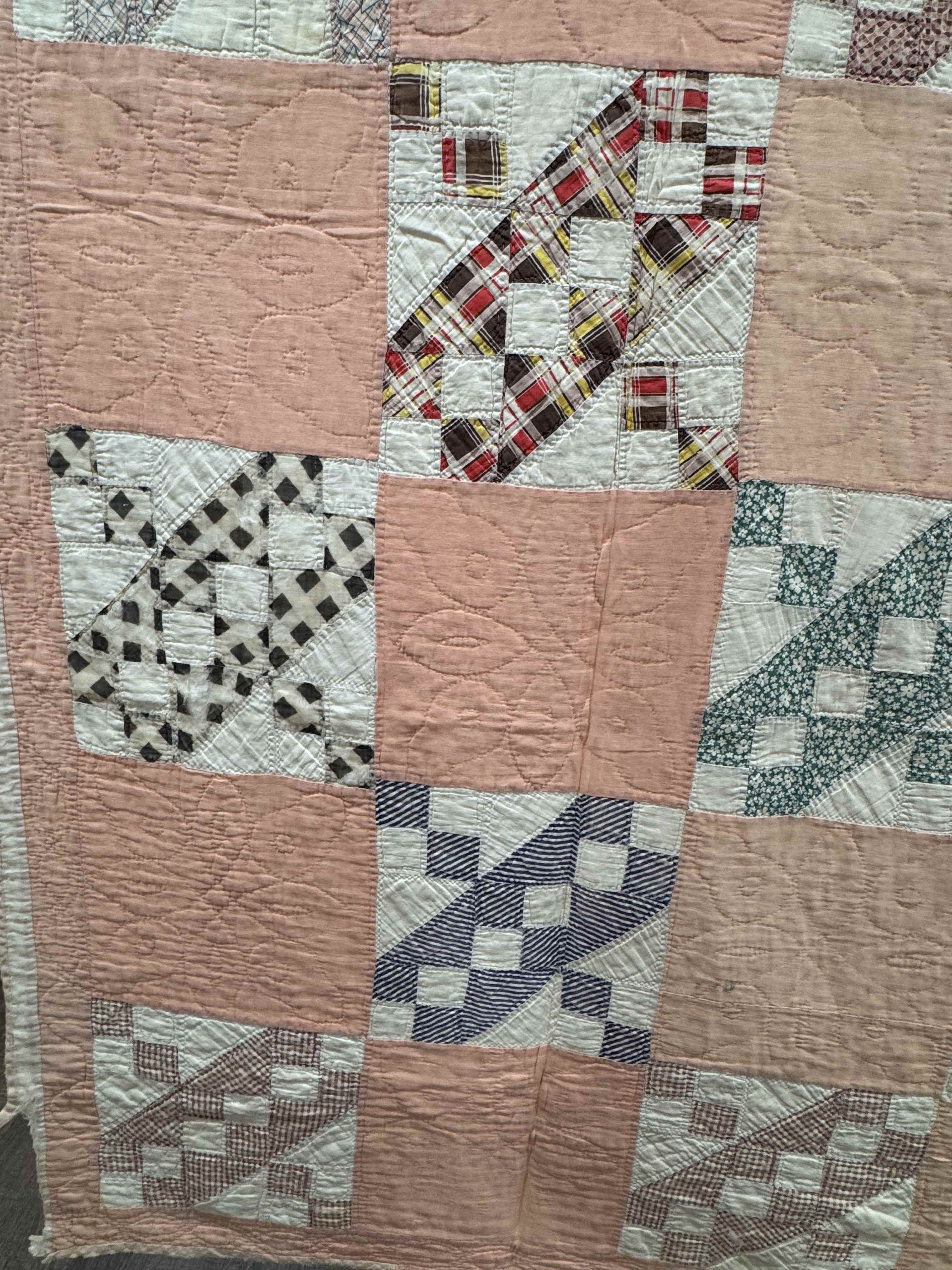 Vintage Quilt Jacob's Ladder