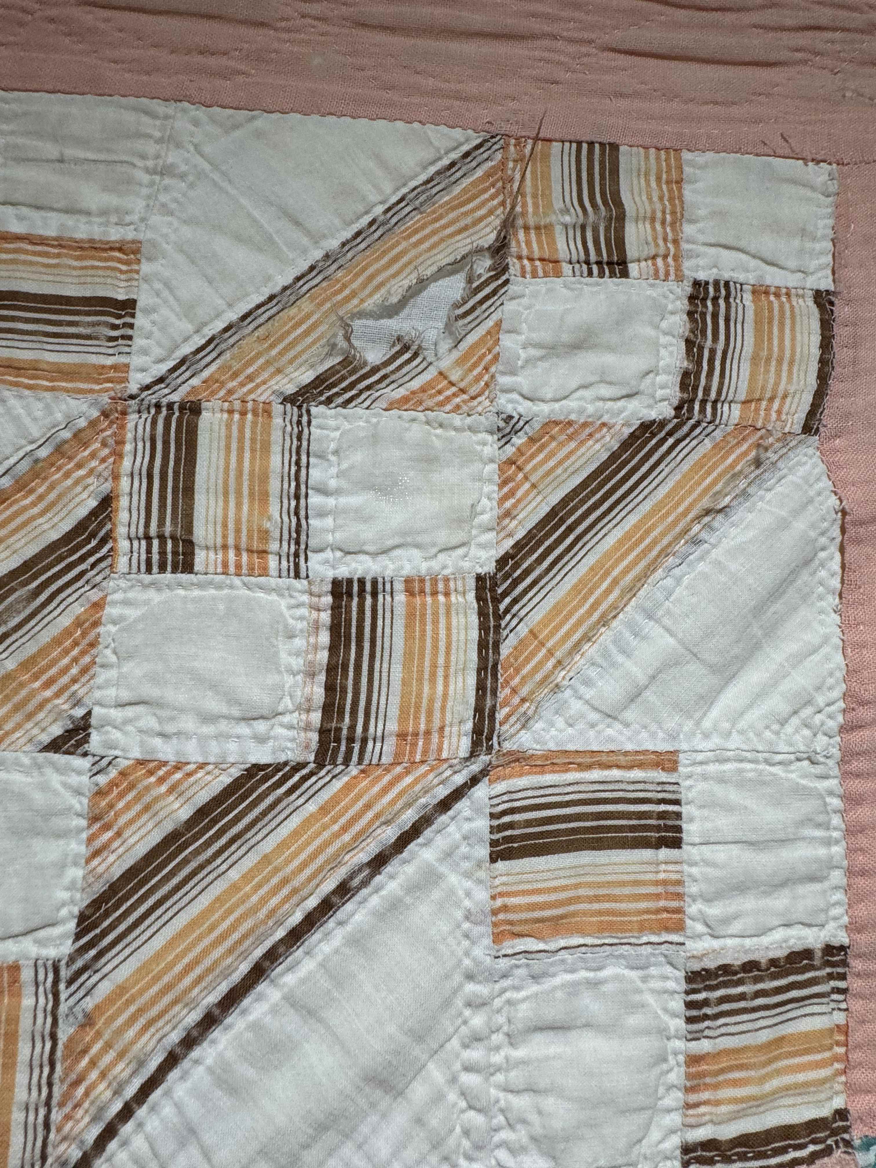 Vintage Quilt Jacob's Ladder