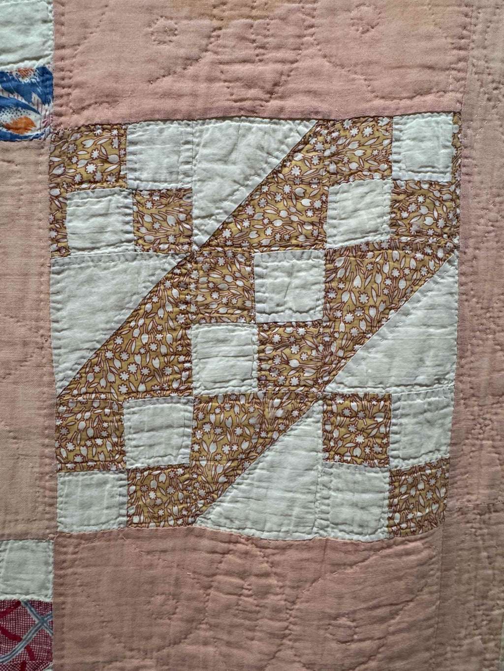 Vintage Quilt Jacob's Ladder