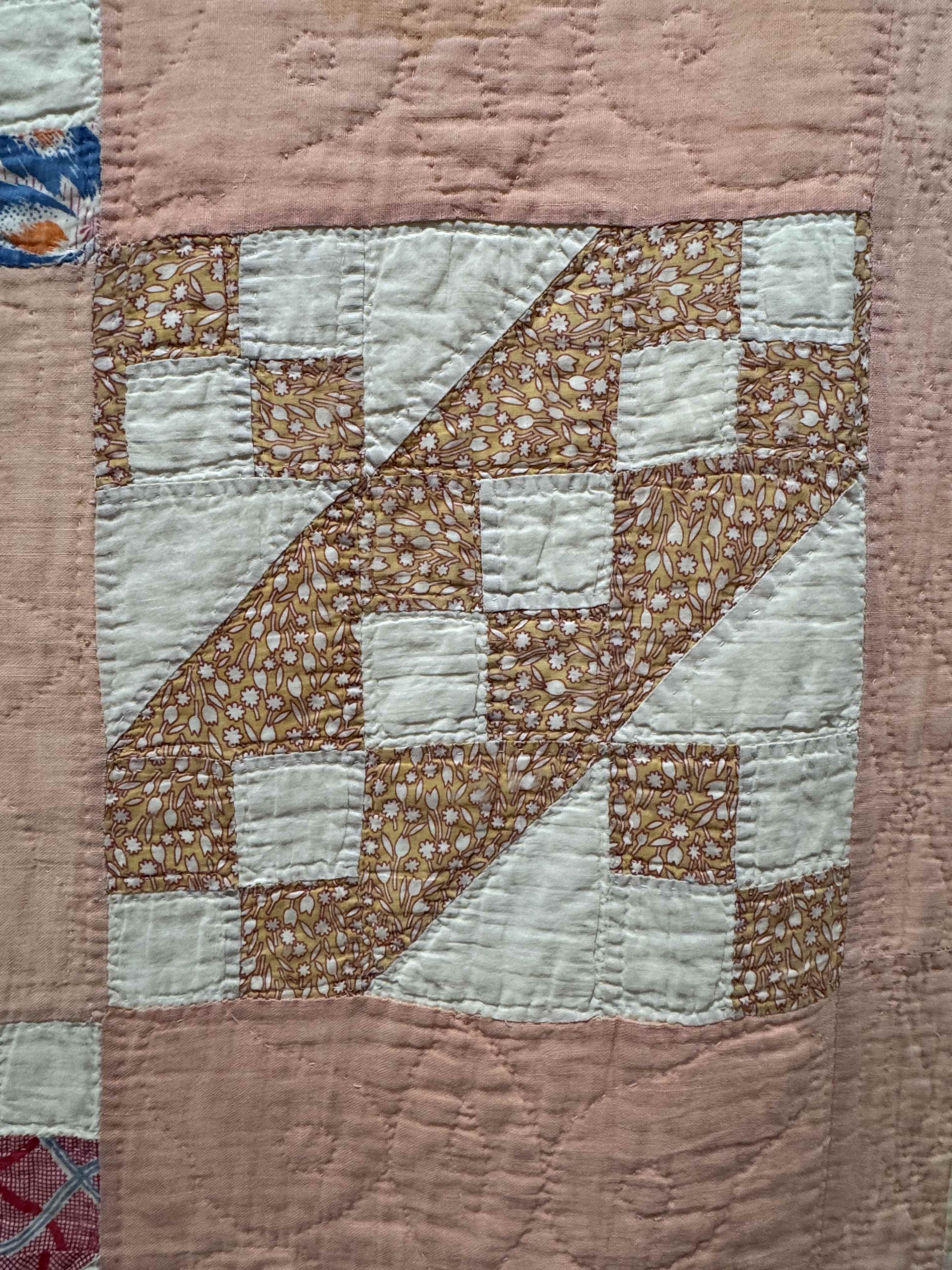 Vintage Quilt Jacob's Ladder