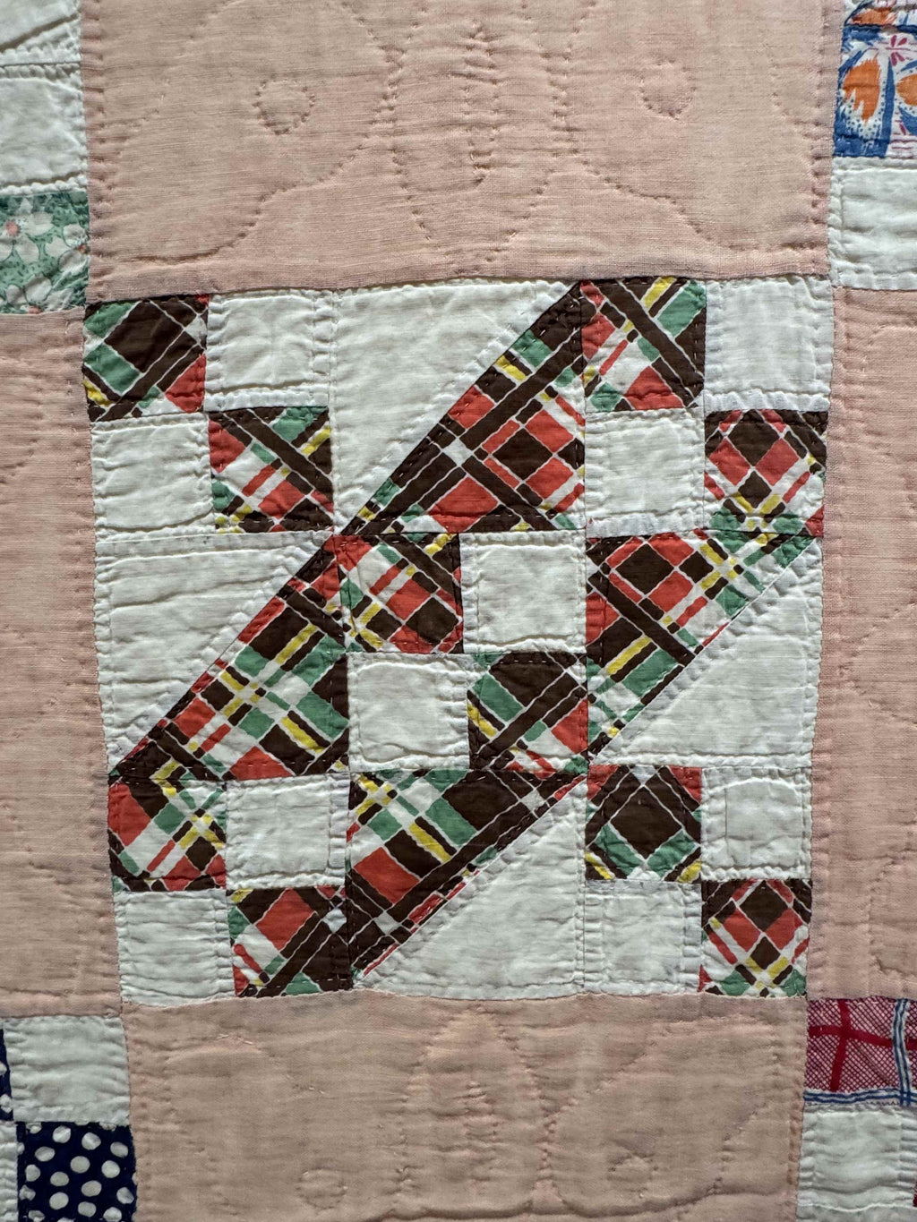 Vintage Quilt Jacob's Ladder