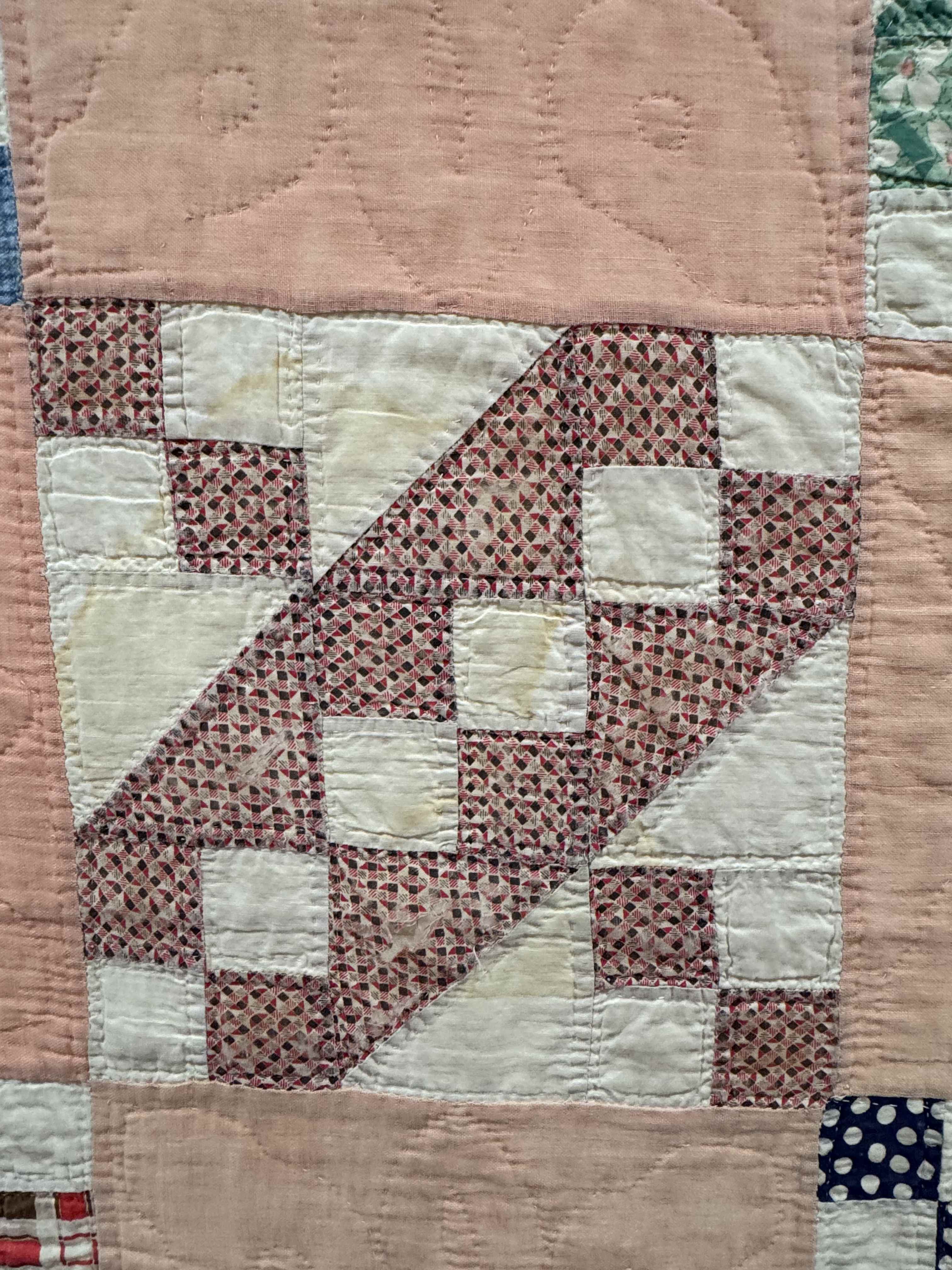 Vintage Quilt Jacob's Ladder