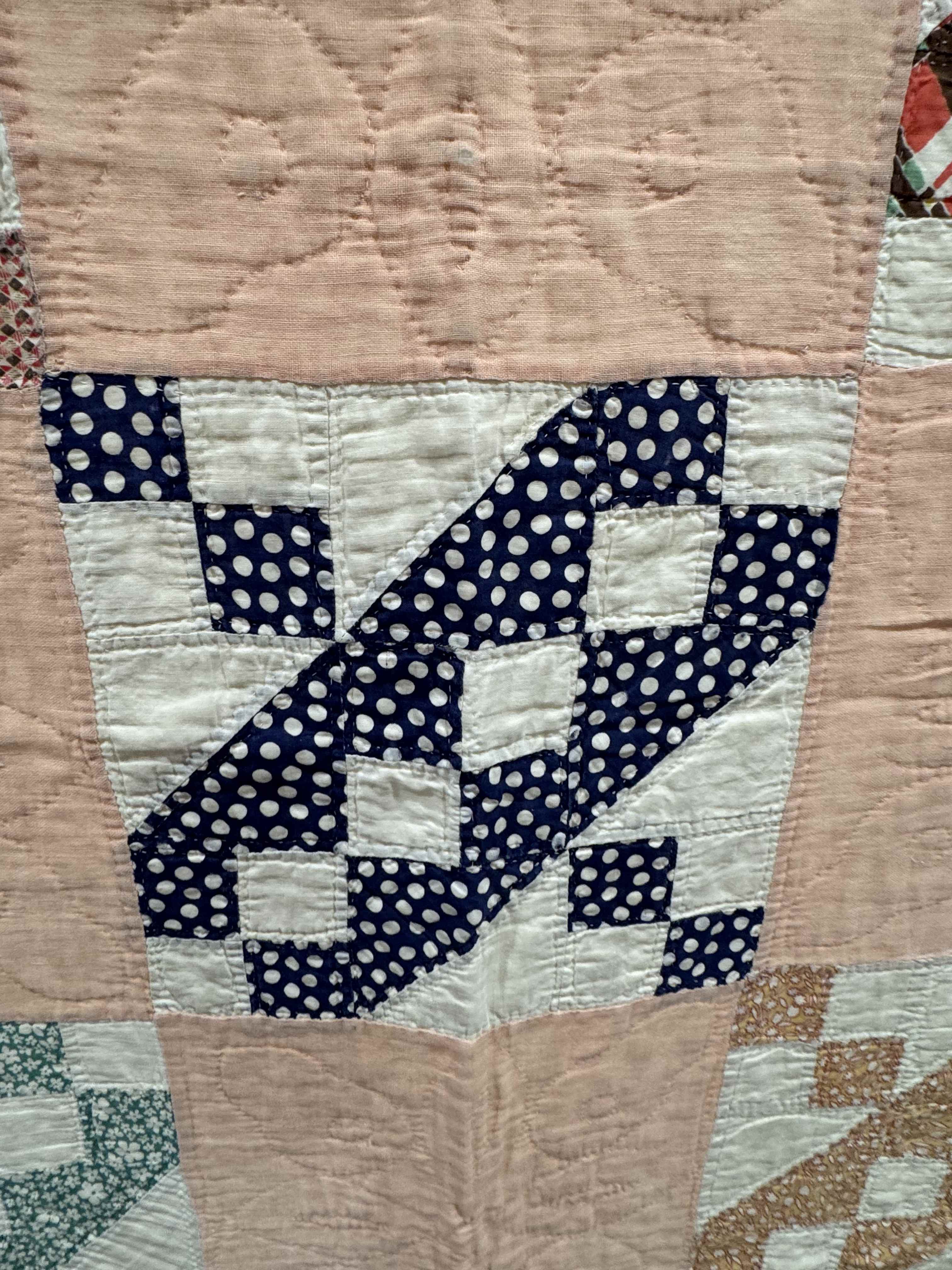 Vintage Quilt Jacob's Ladder
