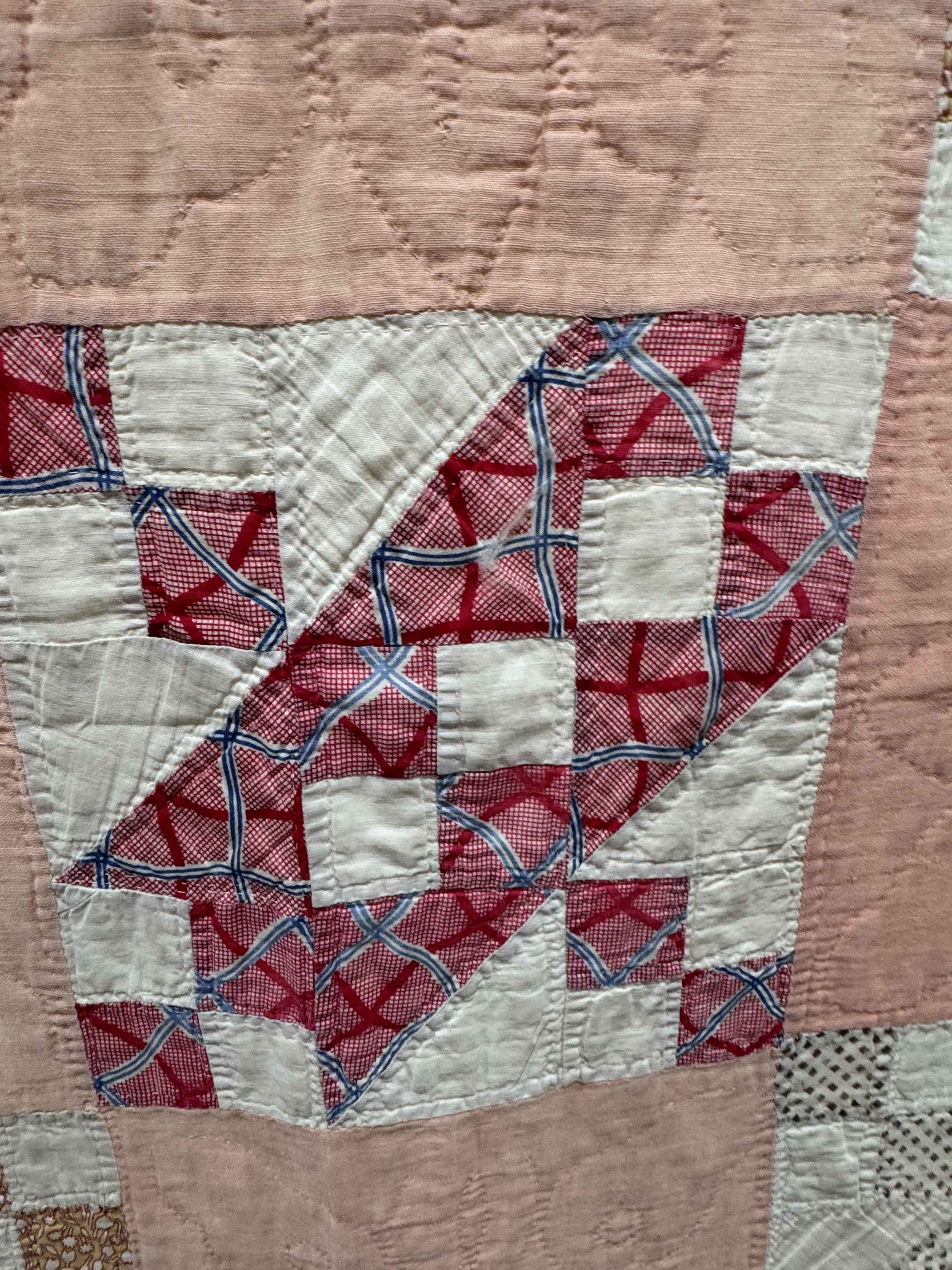 Vintage Quilt Jacob's Ladder