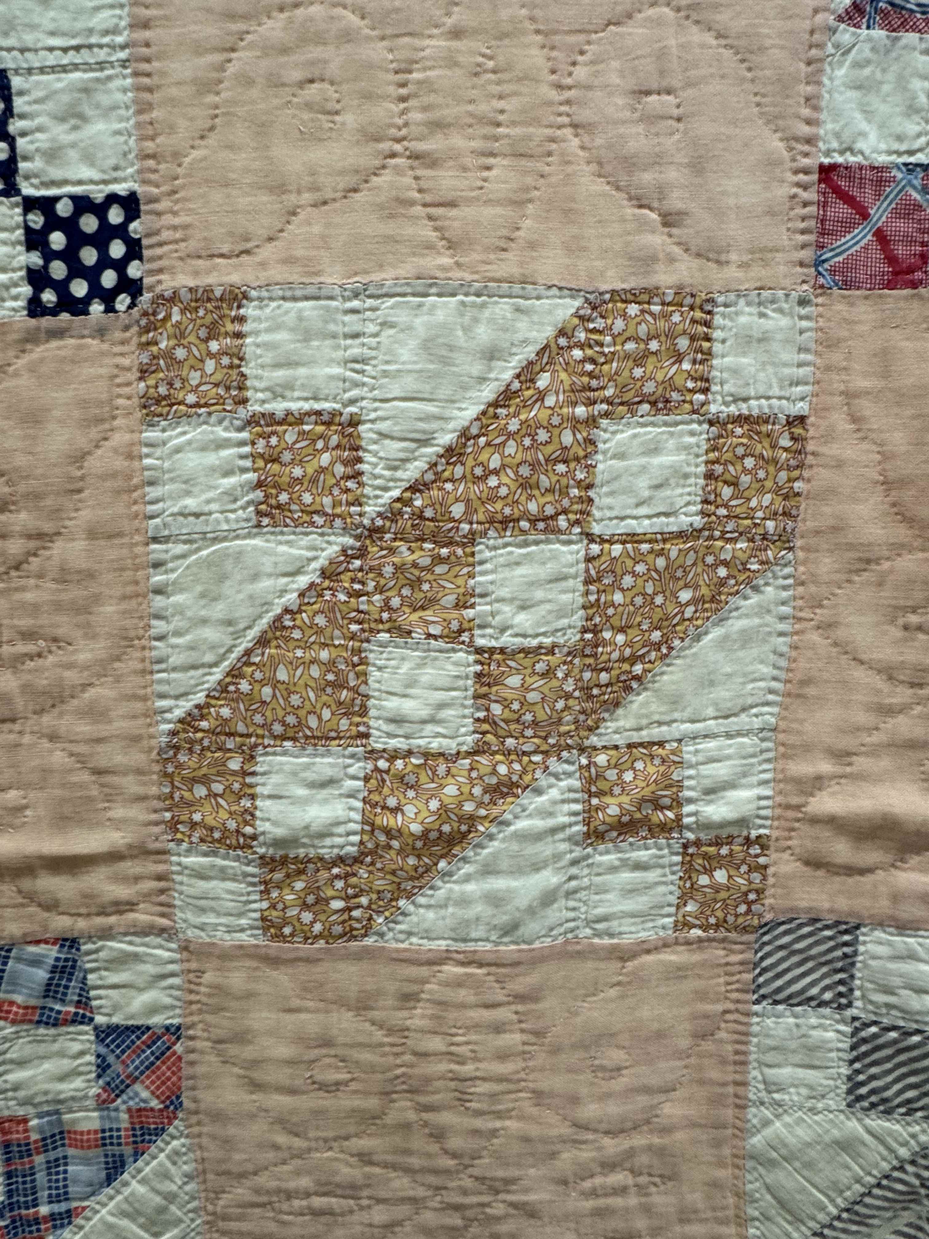 Vintage Quilt Jacob's Ladder