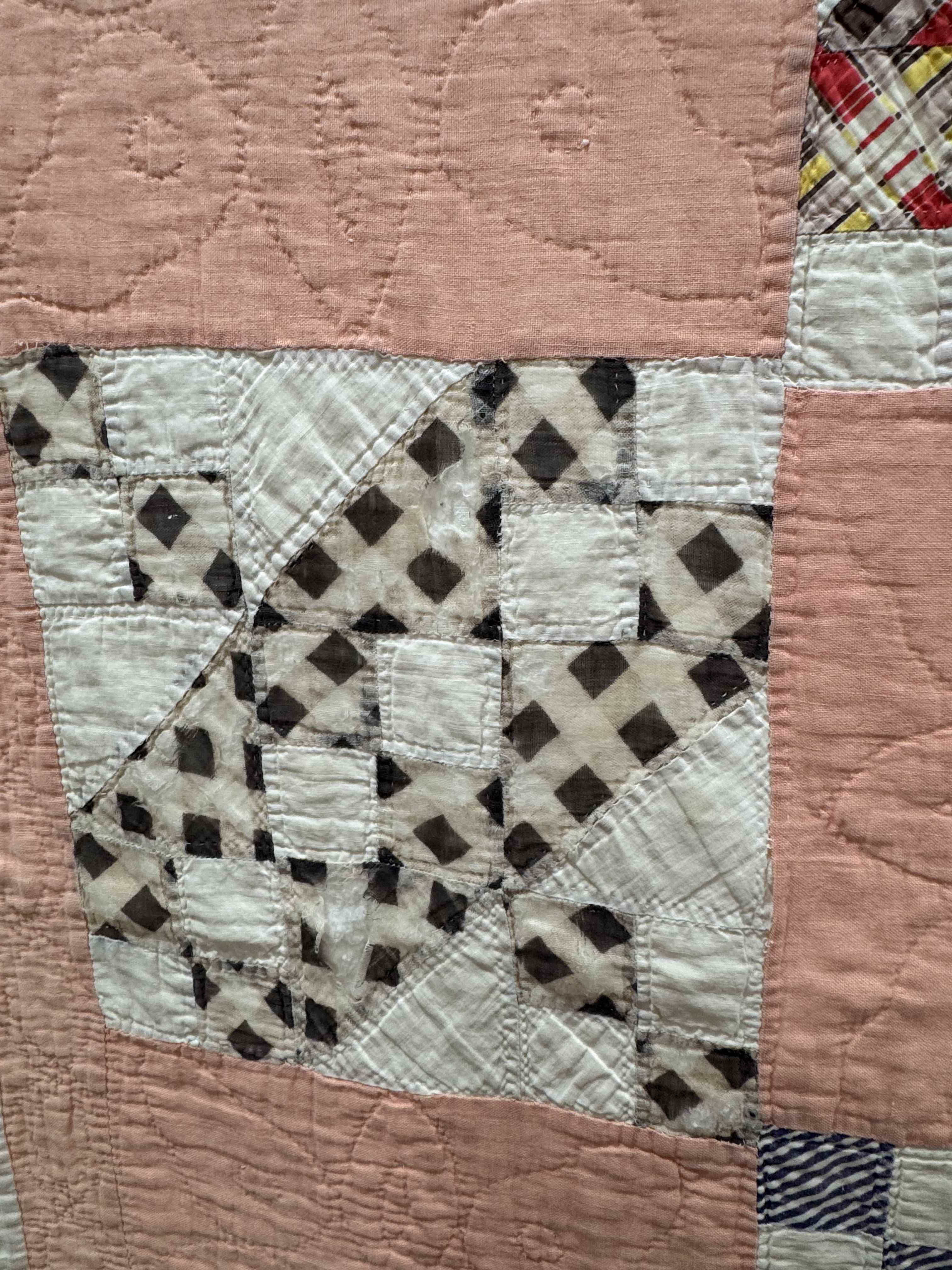 Vintage Quilt Jacob's Ladder