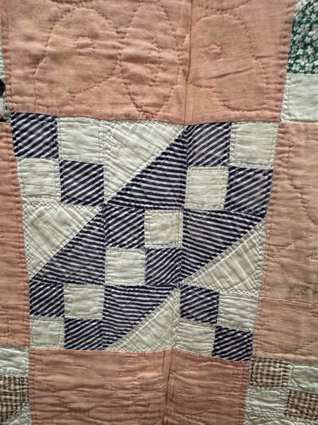 Vintage Quilt Jacob's Ladder