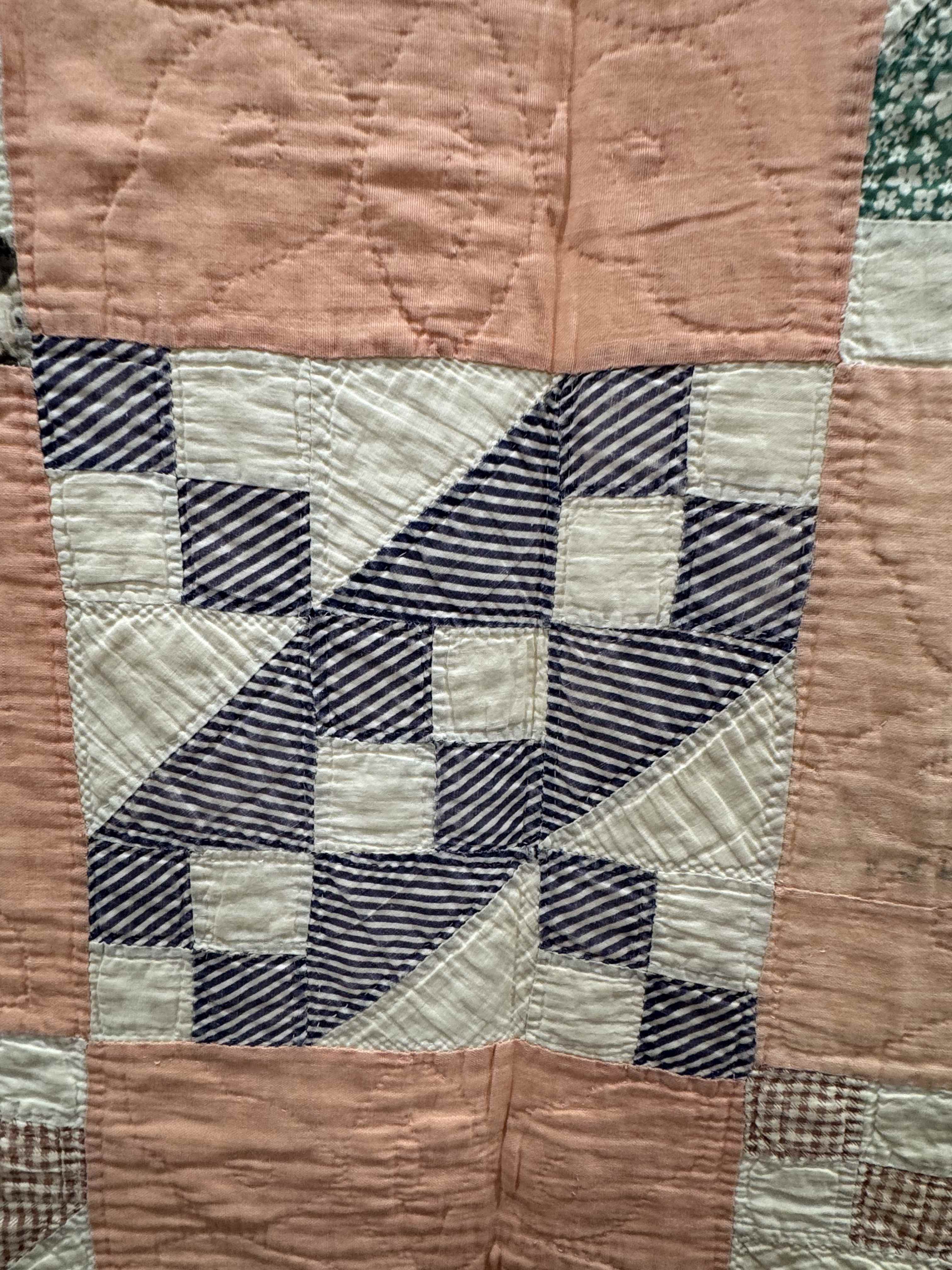 Vintage Quilt Jacob's Ladder