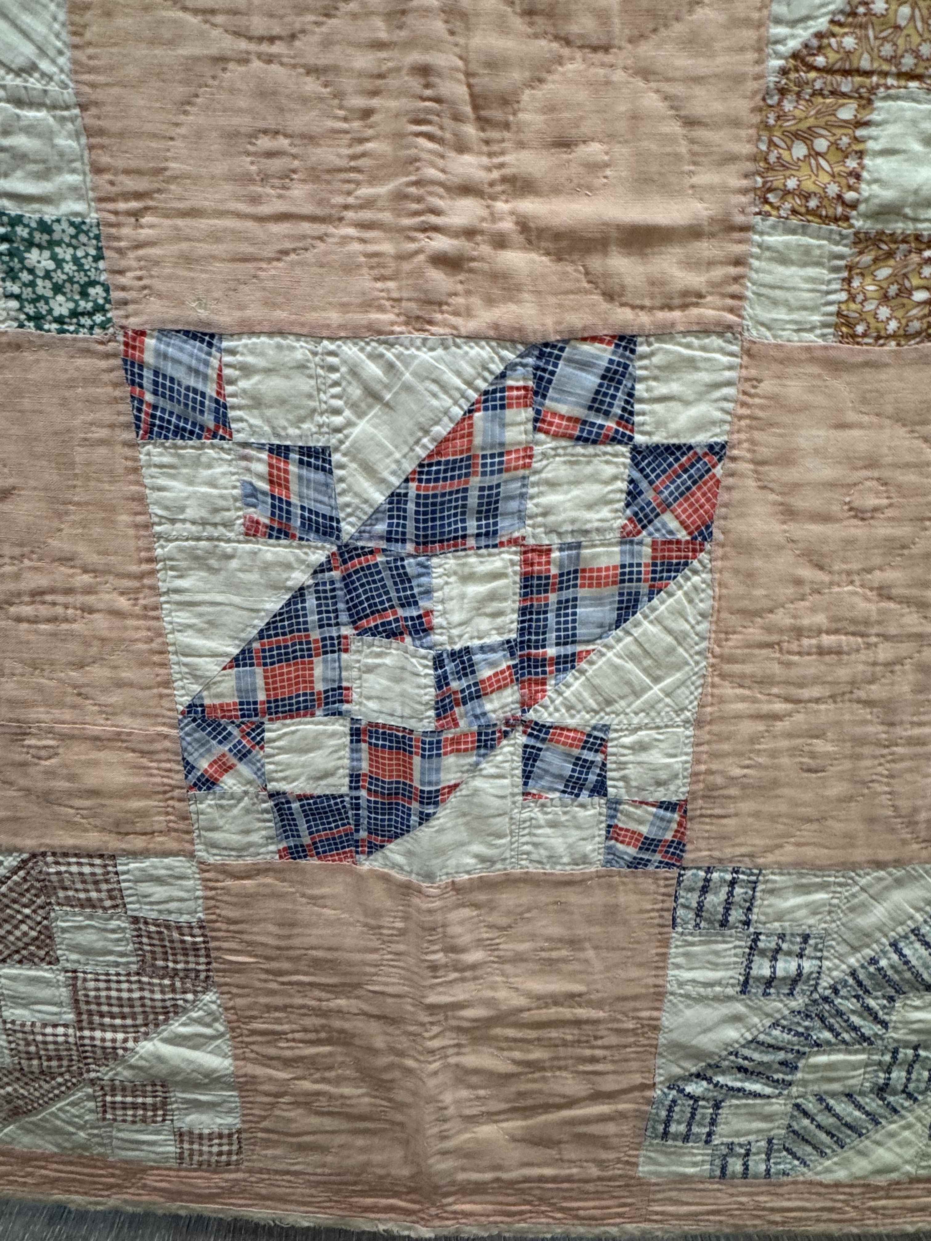 Vintage Quilt Jacob's Ladder
