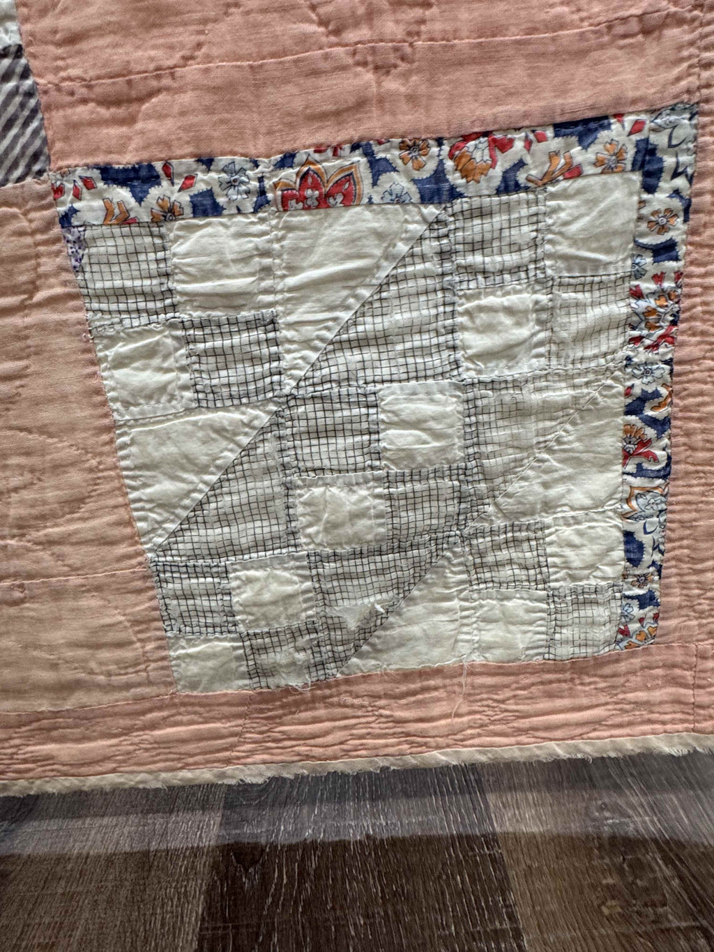 Vintage Quilt Jacob's Ladder
