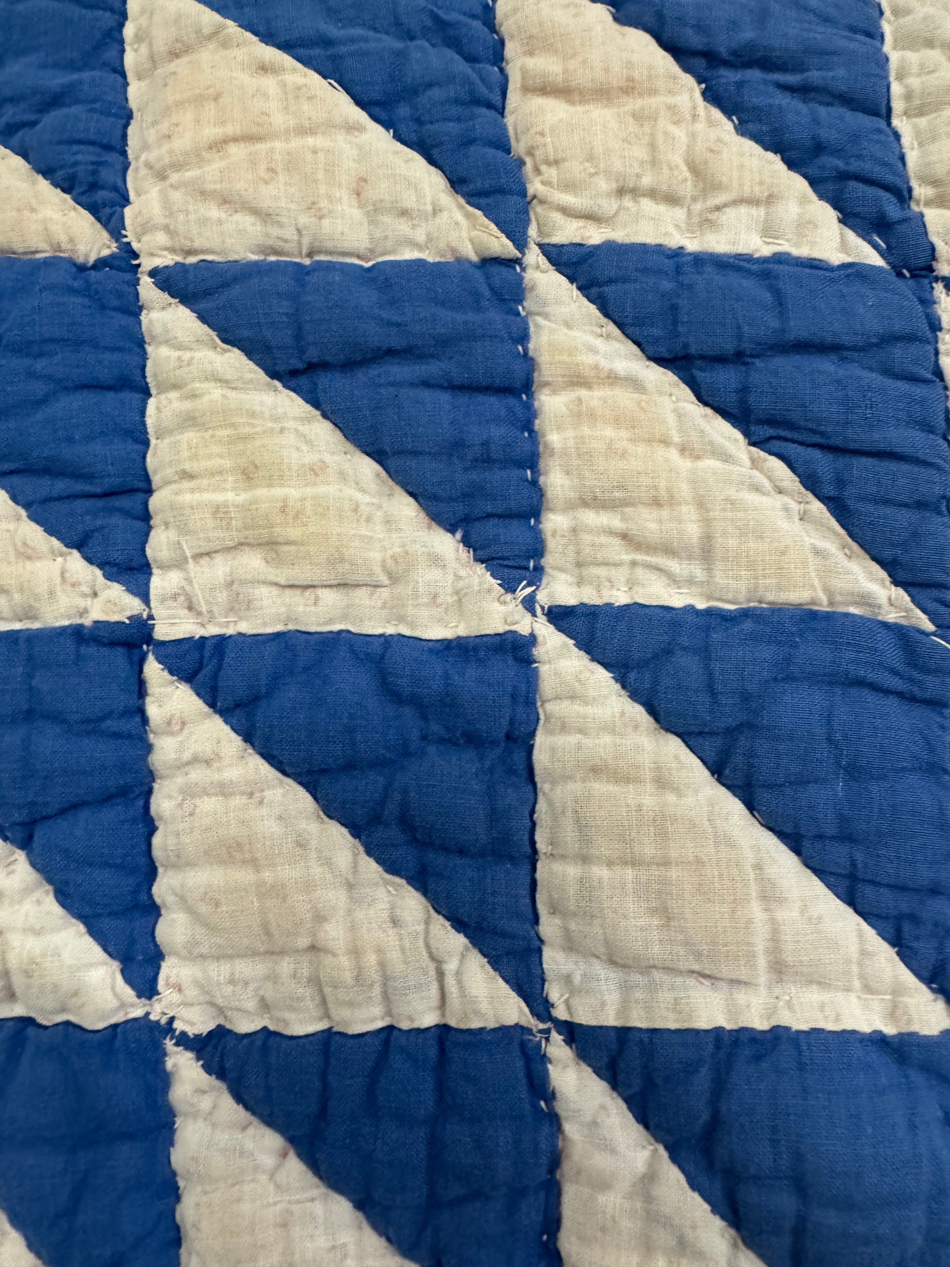 Antique Pink Flying Geese Variation Quilt