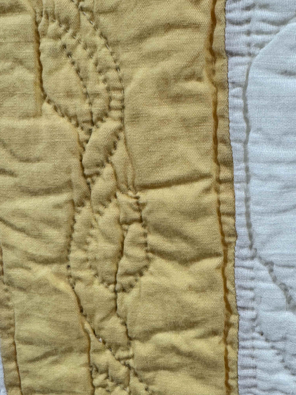 Vintage Quilt Cross Stitched Daisy