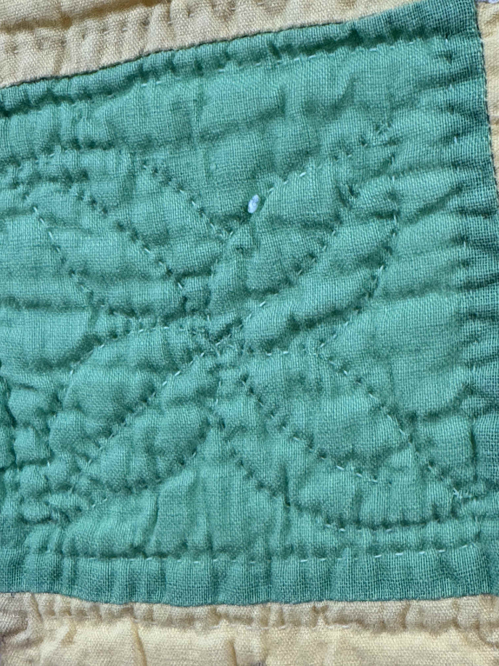 Vintage Quilt Cross Stitched Daisy
