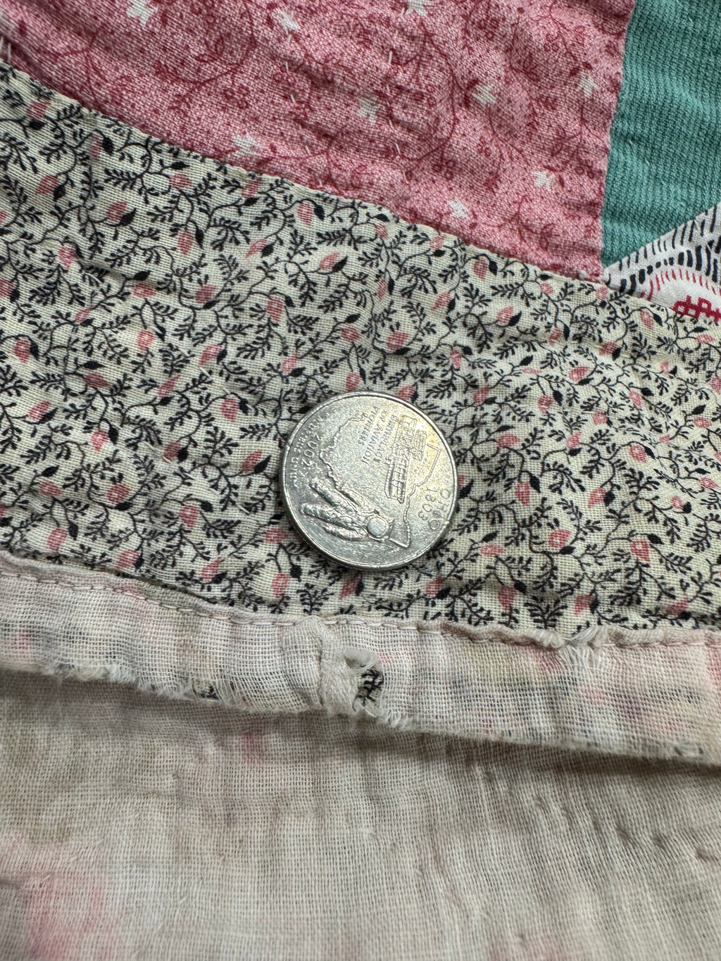 Vintage Edie's Quilt - Inscription with date