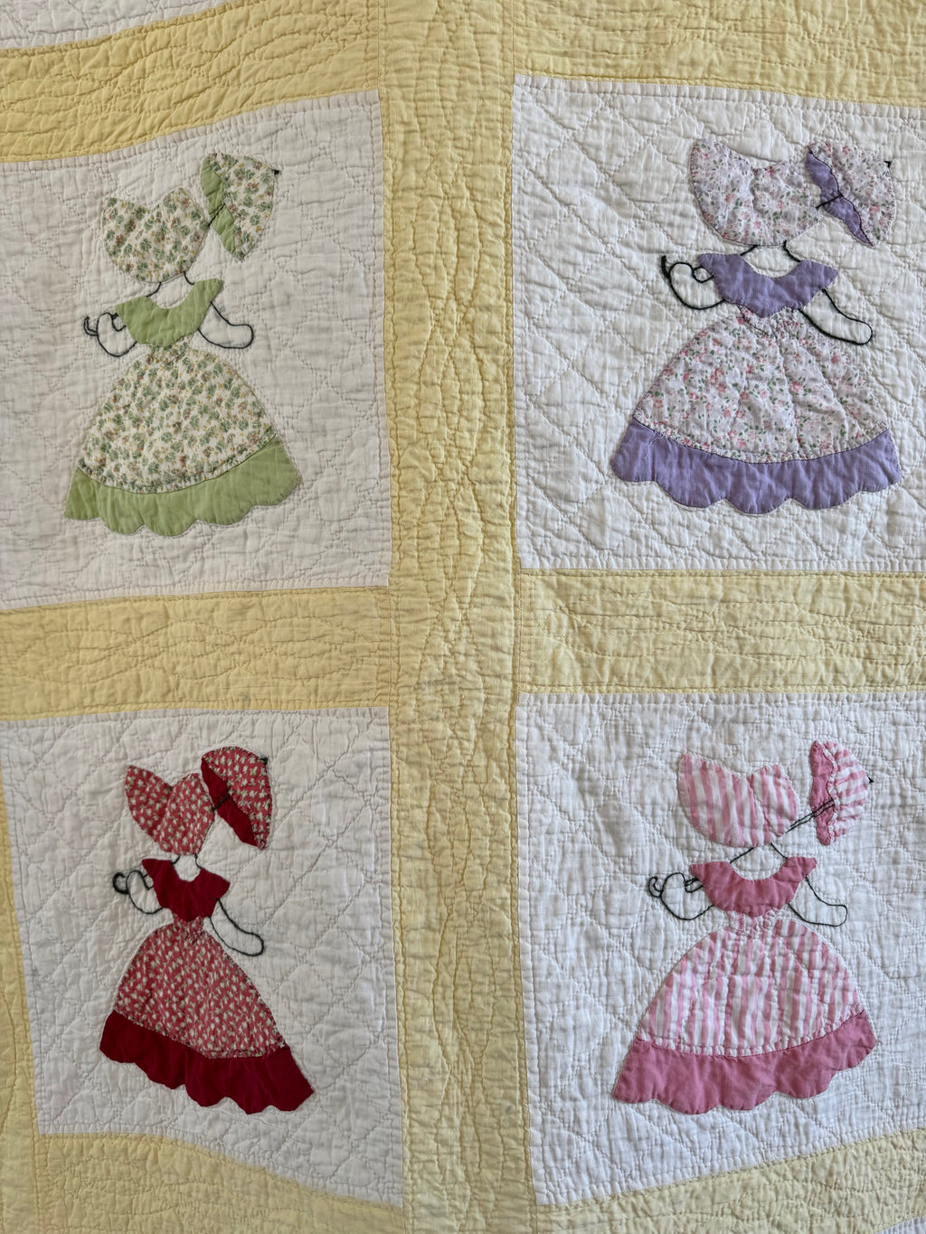 Vintage Yellow Sunbonnet Sue Quilt **SOLD**