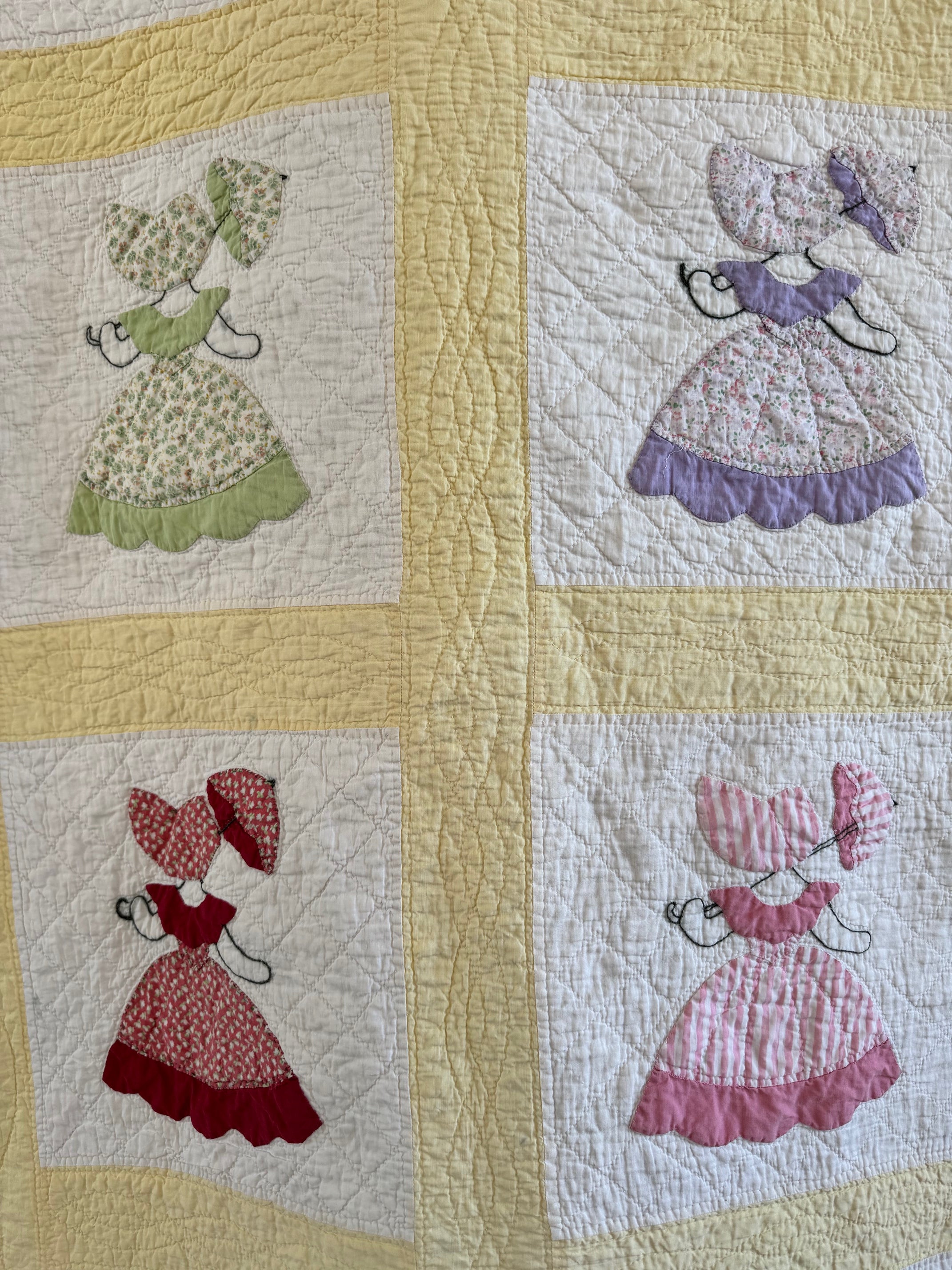Vintage Yellow Sunbonnet Sue Quilt **SOLD**
