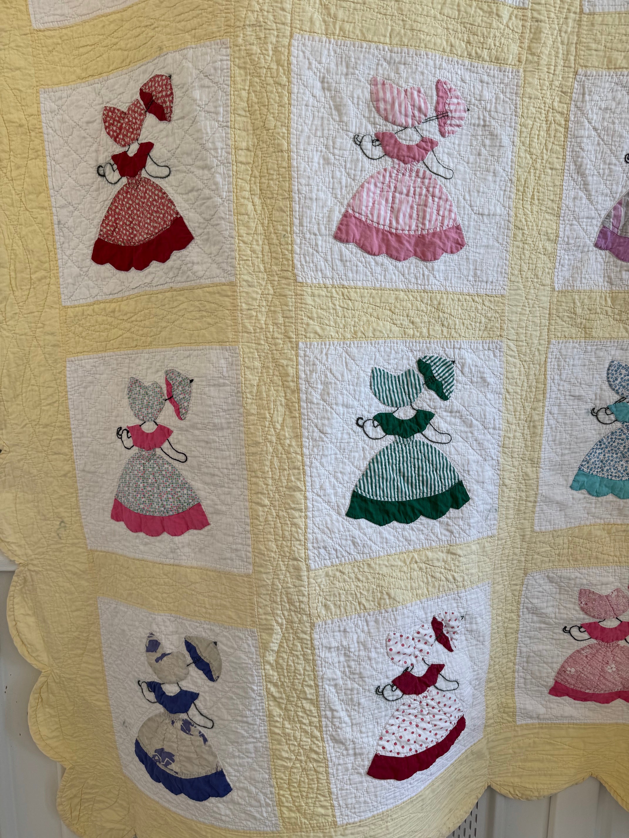 Vintage Yellow Sunbonnet Sue Quilt **SOLD**