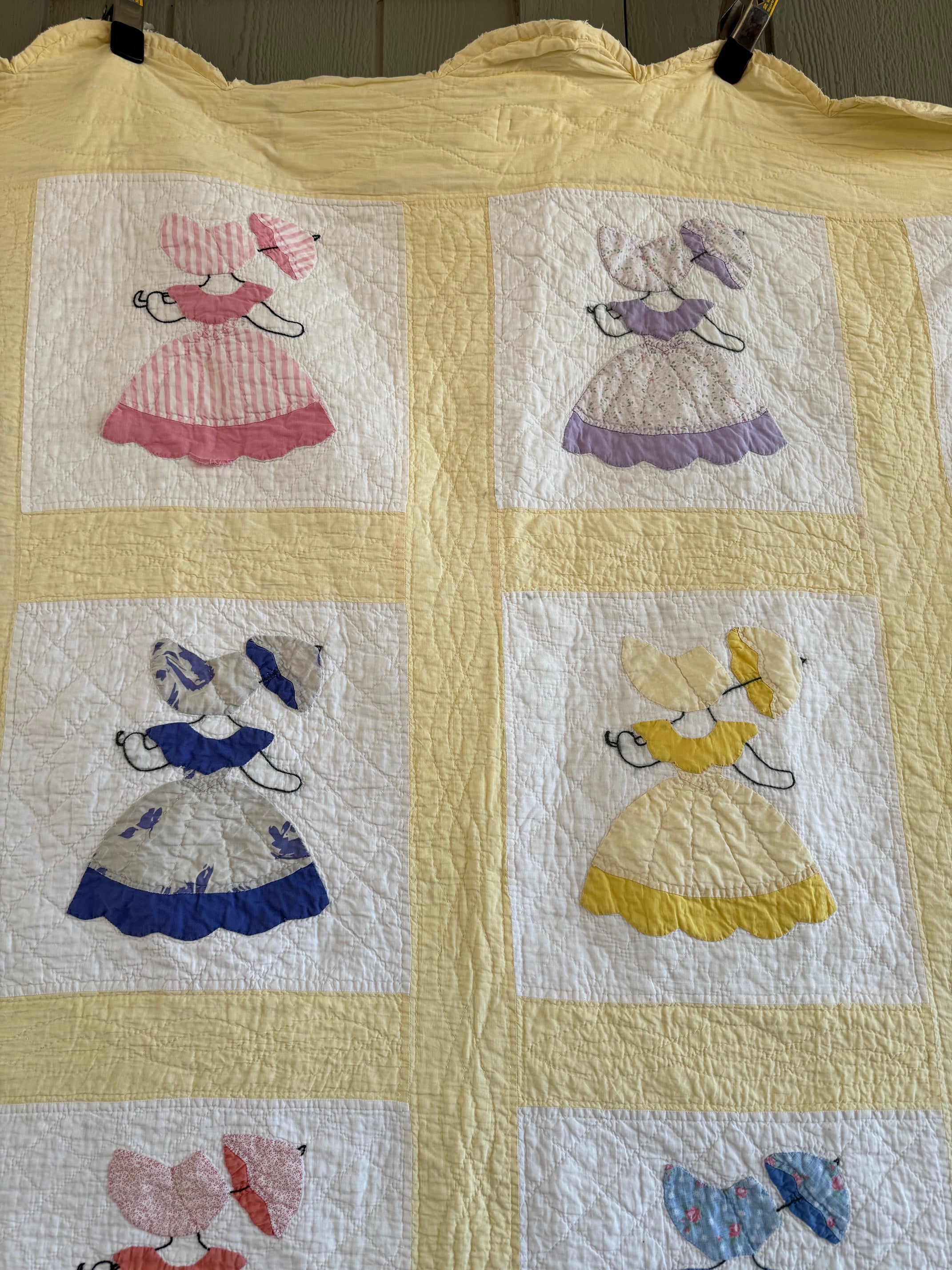 Vintage Yellow Sunbonnet Sue Quilt **SOLD**